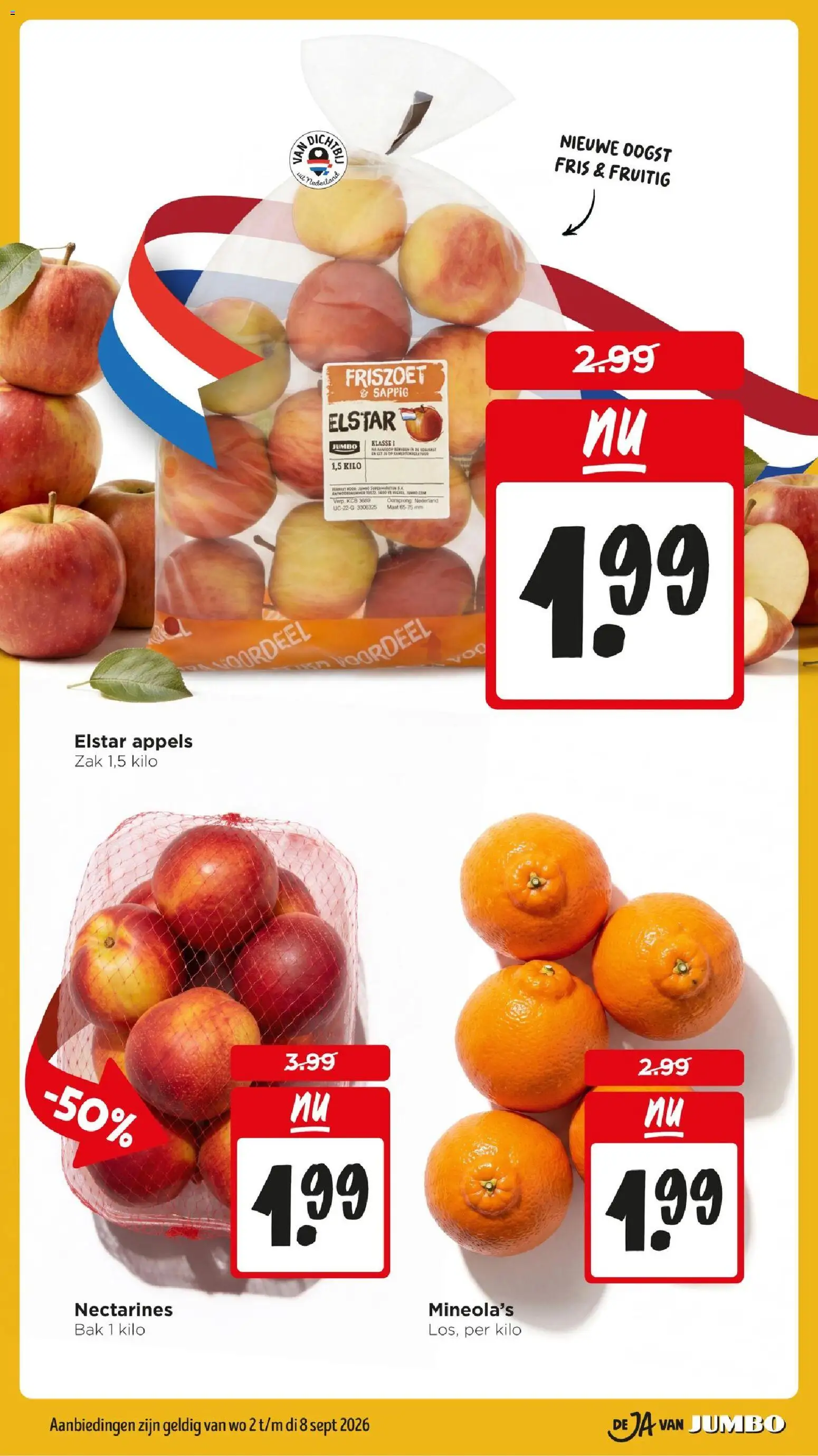 {H1} | Pagina: 18 | Producten: Nectarines, Appels, Zak