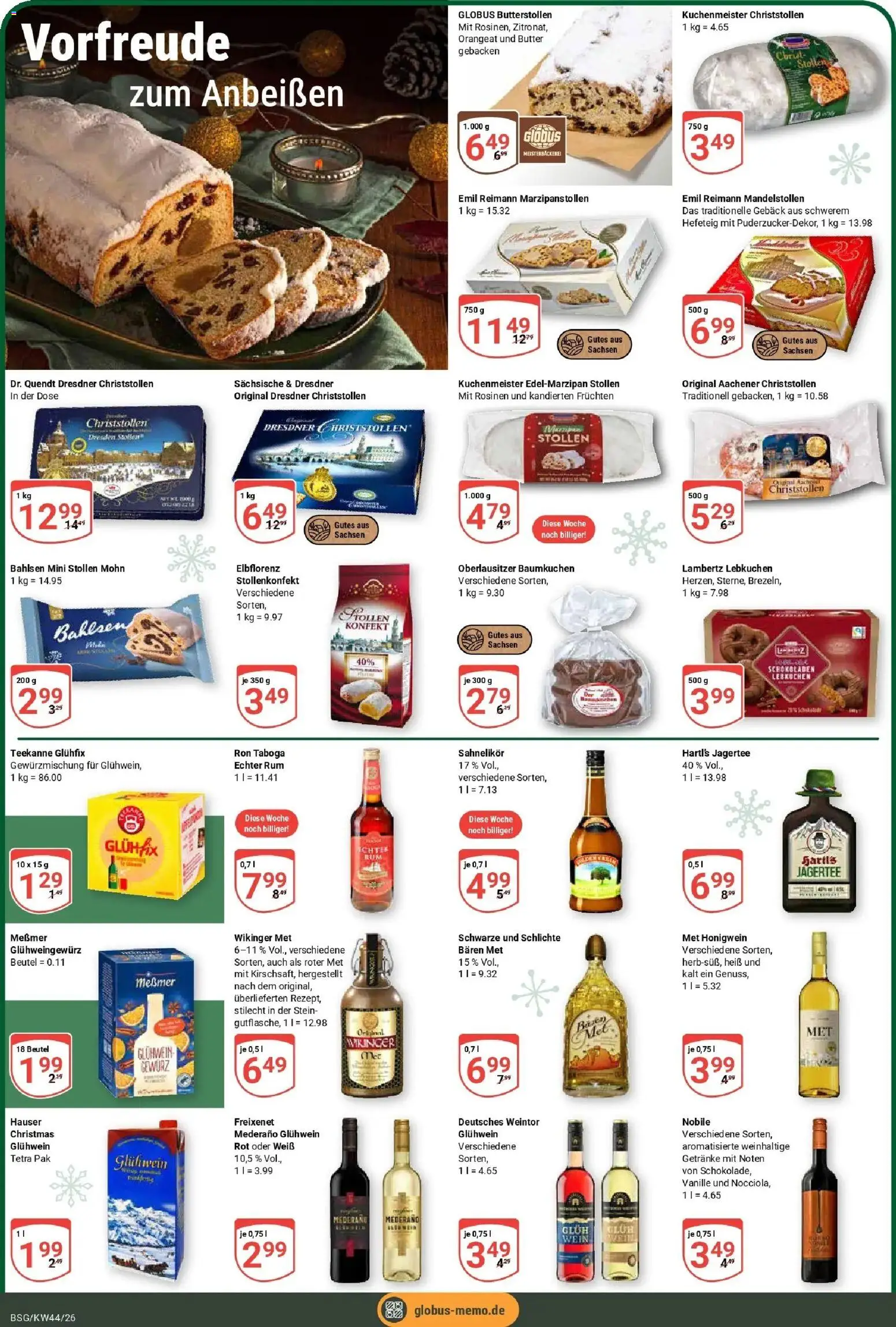 Globus Prospekt Braunschweig – gültig ab 26.10.2026 | Seite: 15 | Produkte: Met, Freixenet, Messmer, Wein