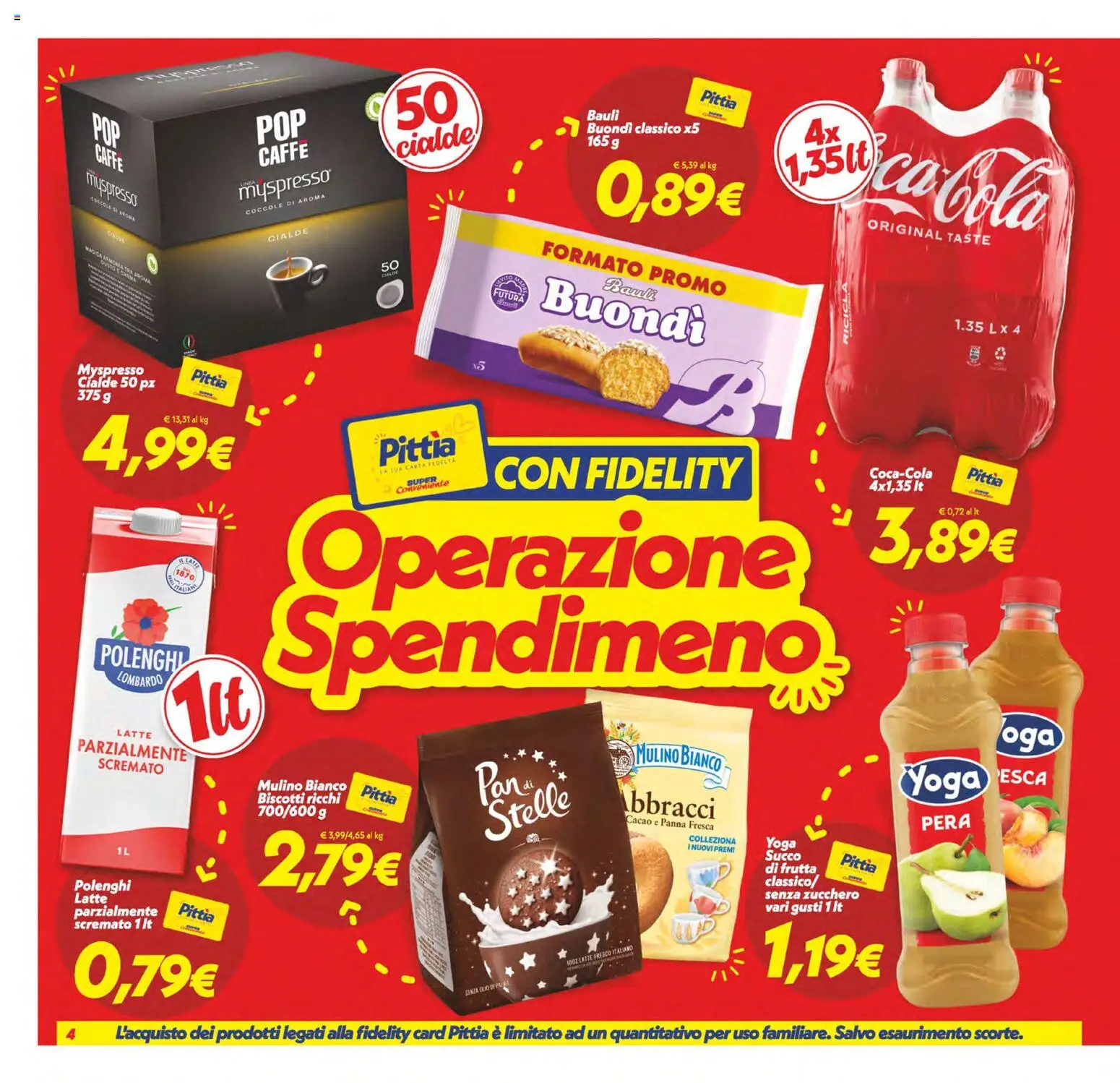 Volantino SuperConveniente del 28.04.2026 | Pagina: 4 | Prodotti: Biscotti, Latte, Olio, Cacao