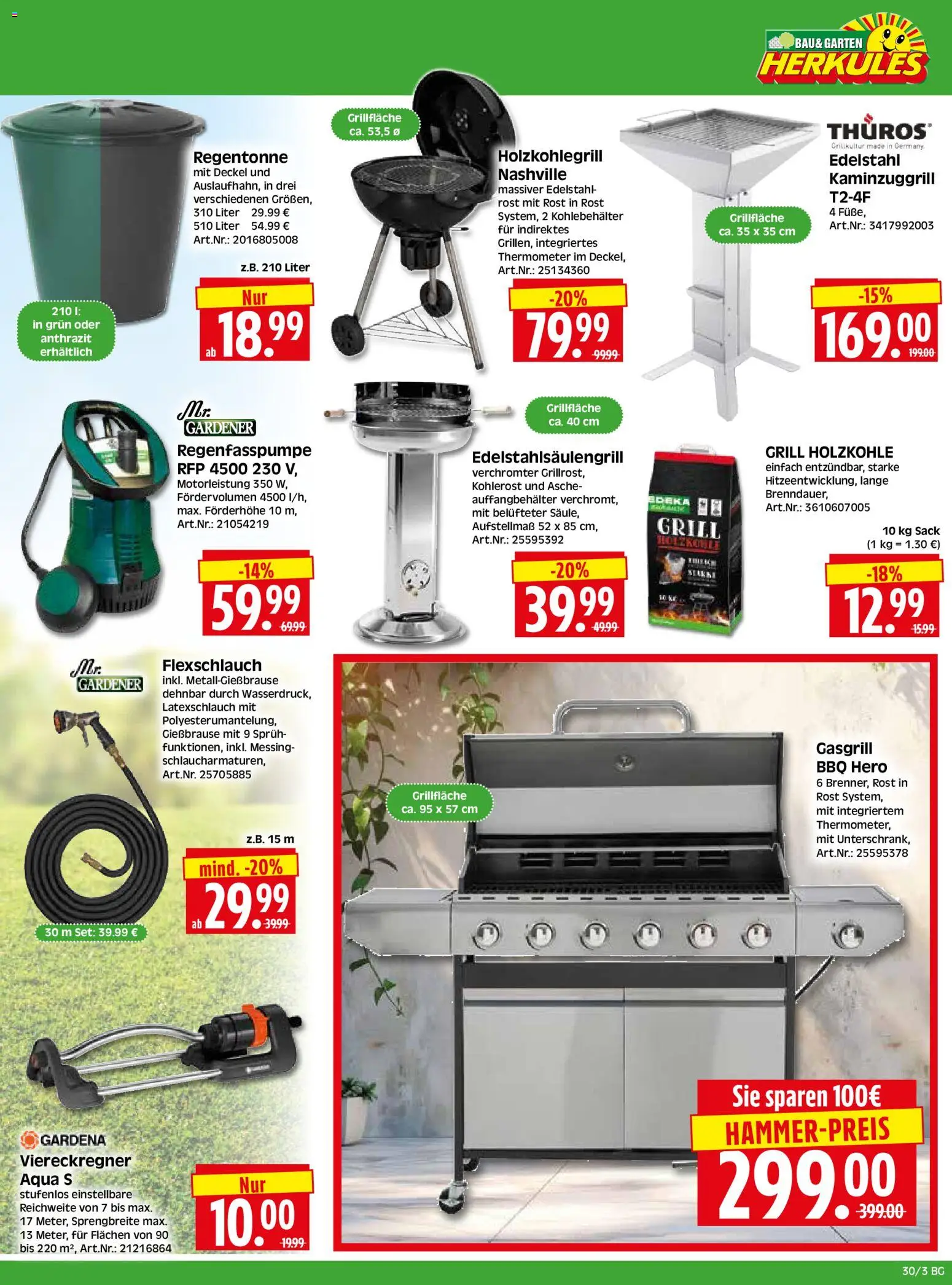 HERKULES Bau & Garten – gültig ab 20.07.2026 | Seite: 3 | Produkte: Grill, Thermometer