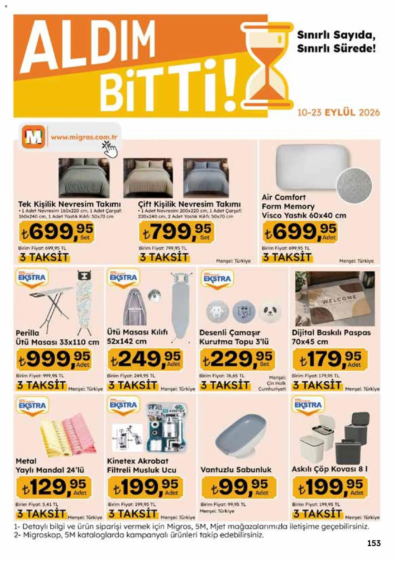 Migros Katalog - Migroskop - 10 Eylül 2026 tarihinden itibaren geçerlidir | Sayfa: 153