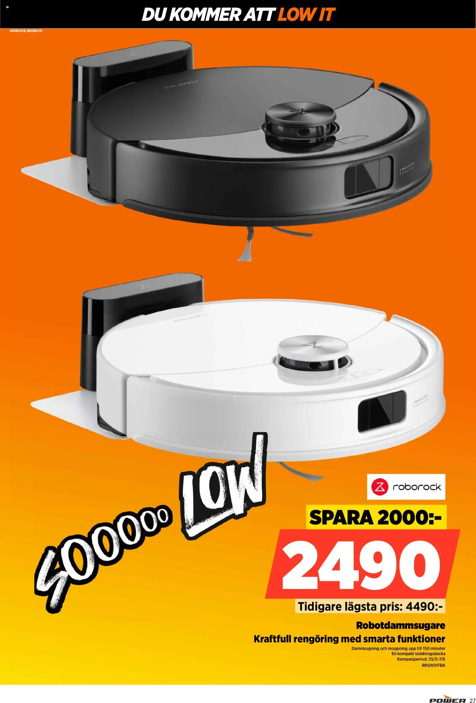Power reklamblad aktuell från 01.06.2026 | Sida: 27 | Produkter: Robotdammsugare
