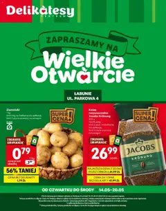 Pogląd oferty "Delikatesy Centrum gazetka -  Łabunie Otwarcie" - ważna od 14.05.2026