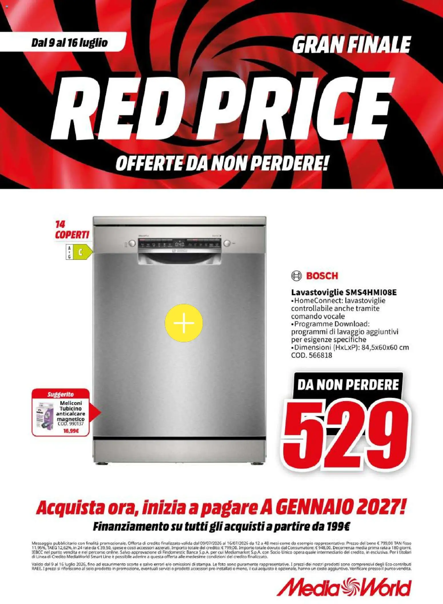 Volantino Media World del 09/07/2026 | Pagina: 67 | Prodotti: Anticalcare, Lavastoviglie