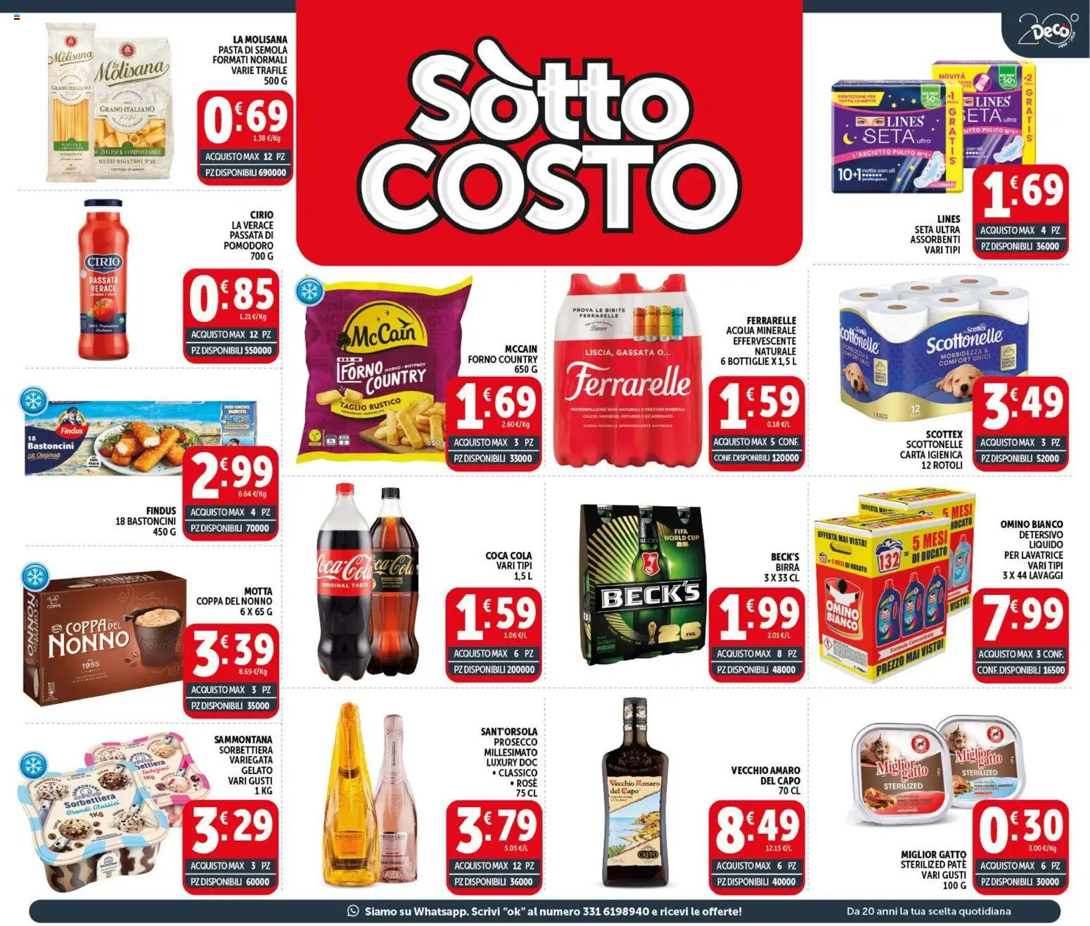 Volantino Decò del 29.05.2026 | Pagina: 3 | Prodotti: Prosecco, Acqua, Forno, Acqua minerale