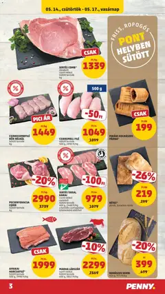 CSIRKEMELL FILÉ, hűtött termék, 500 g, 2098 Ft/kg - amely érvényes a következő dátumtól: 14.05.2026 | Oldal: 3