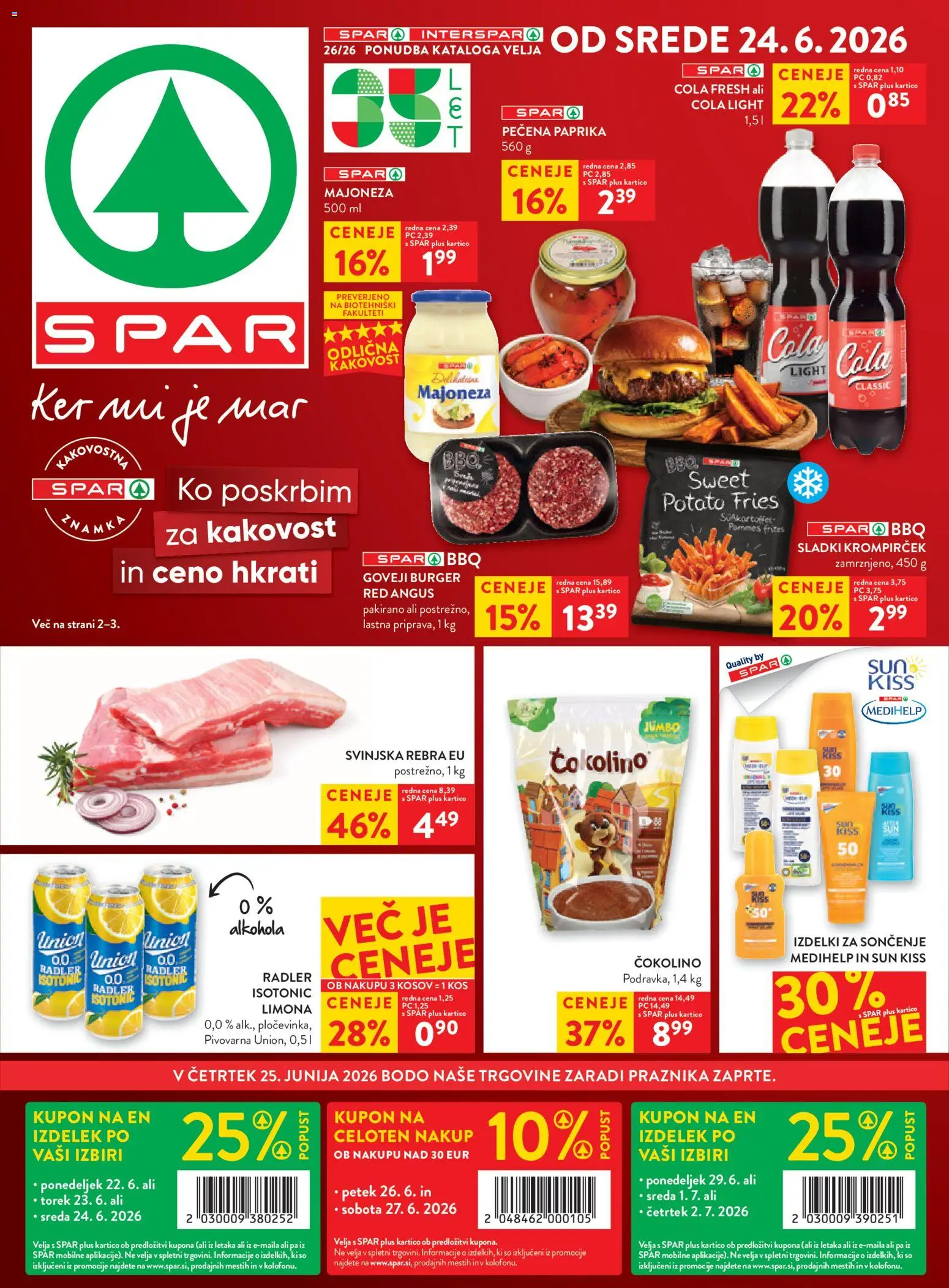 Novi Spar katalog ponudbe – veljaven od 24.06.2026 | Stran: 1