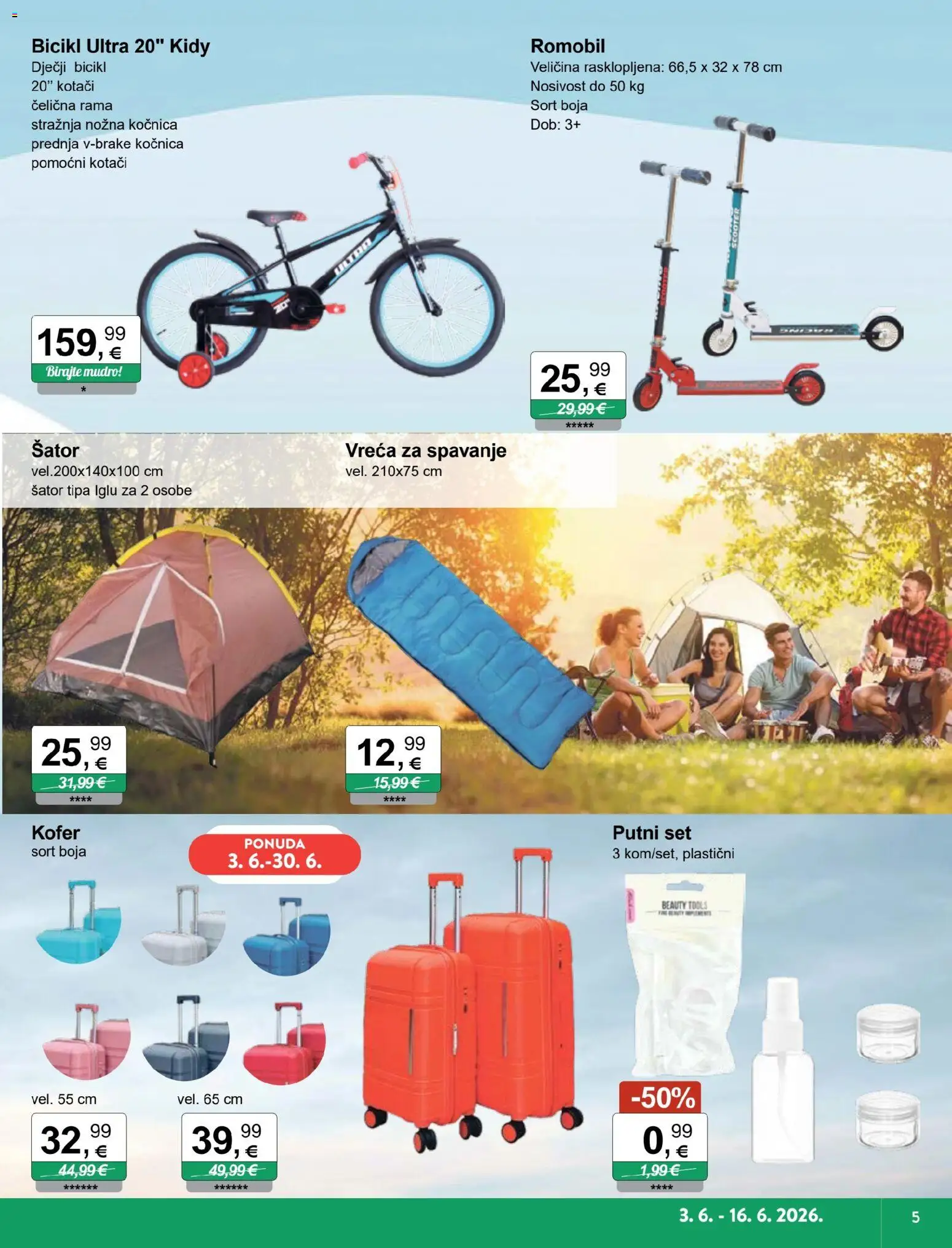 KTC katalog | vrijedi od 03.06.2026 | Stranica: 5 | Proizvodi: Bicikl, Romobil, Kofer