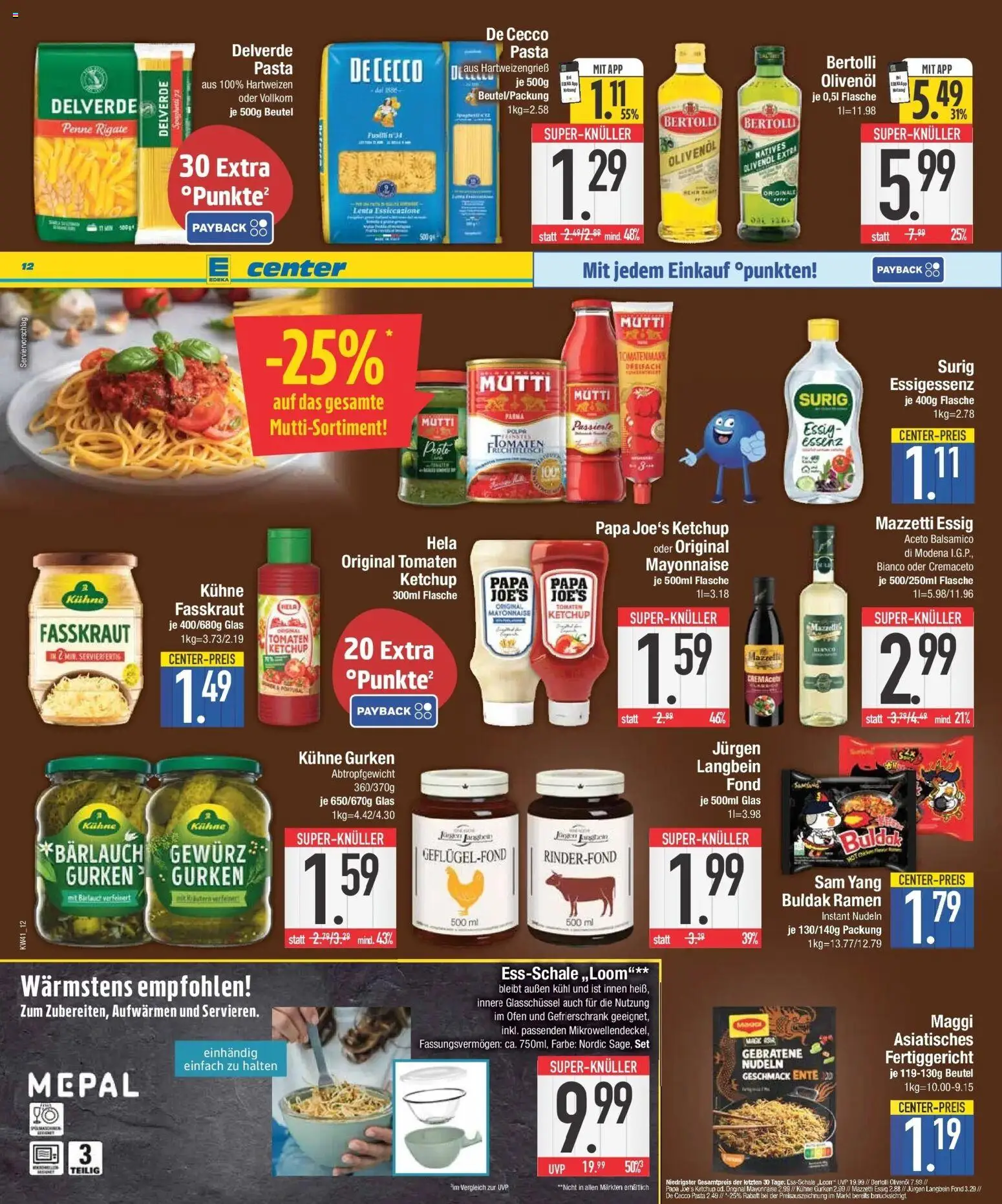 E center Prospekt Kolbermoor (ab 05.10.2026) zum Blättern | Seite: 12 | Produkte: Gefrierschrank, Ofen, Maggi, Bertolli olivenol
