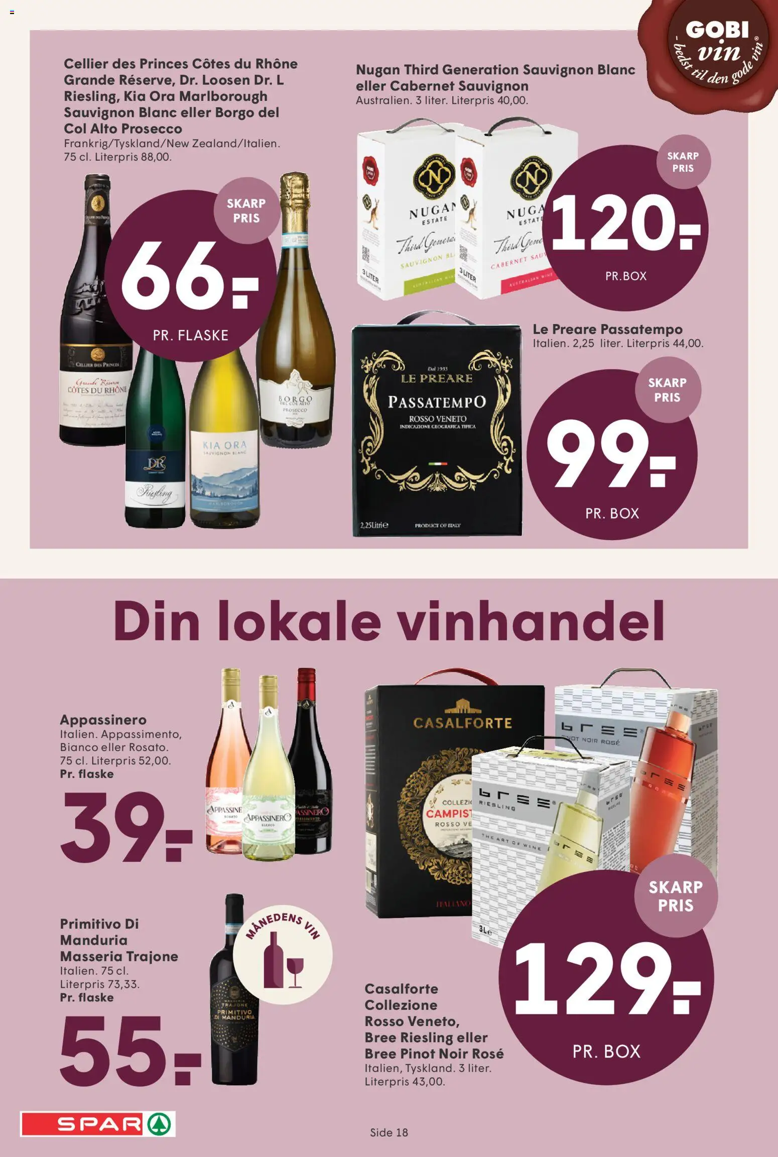 Spar tilbudsavis – gyldig fra 16/10/2026 | Side: 19 | Produkter: Vin