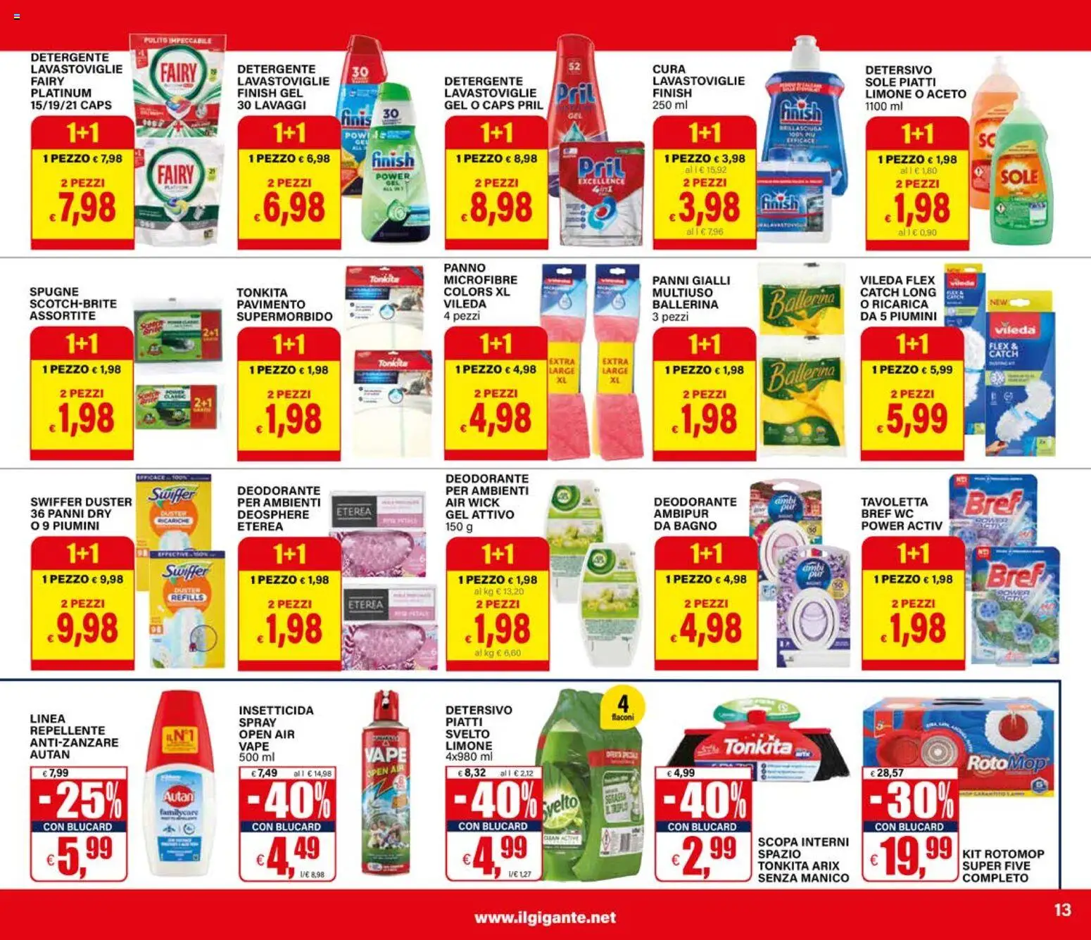 Volantino Il Gigante del 04.06.2026 | Pagina: 13 | Prodotti: Deodorante, Antizanzare, Limone, Aceto