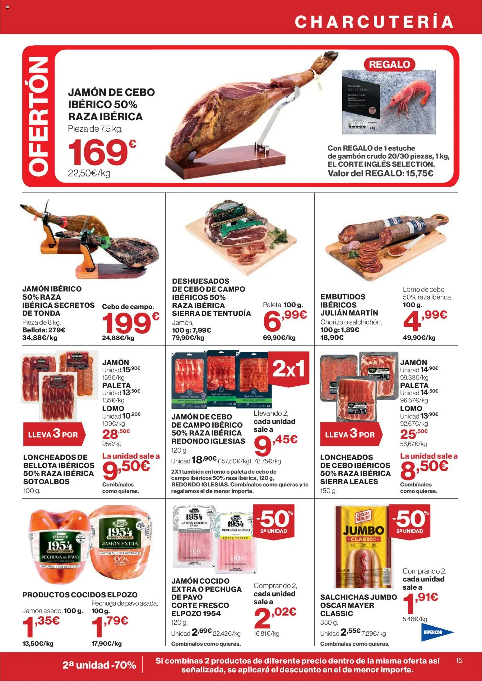 Hipercor catálogo │ válido desde el 16/07/2026 | Página: 15 | Productos: Jamón ibérico, Jamón, Té, Νυχτικό