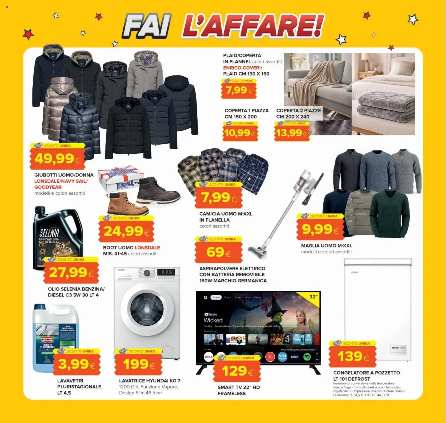 Volantino Oasi del 22/10/2026 | Pagina: 31 | Prodotti: Olio, Coperta, Congelatore a pozzetto, Batteria