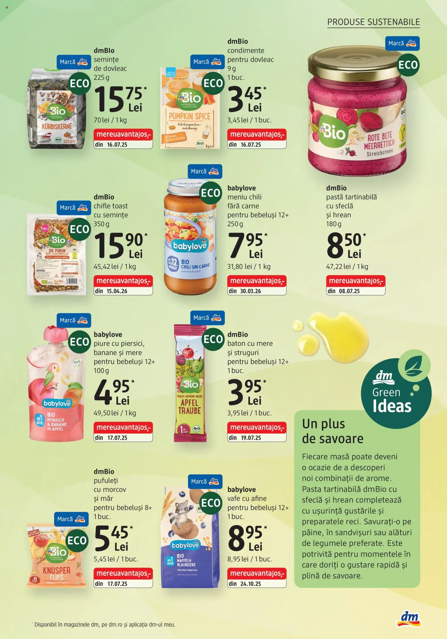 Noul catalog DM drogeriemarkt – valabil de la 27.08.2026 | Pagină: 23 | Produse: Vafe, Semințe, Banane, Condimente