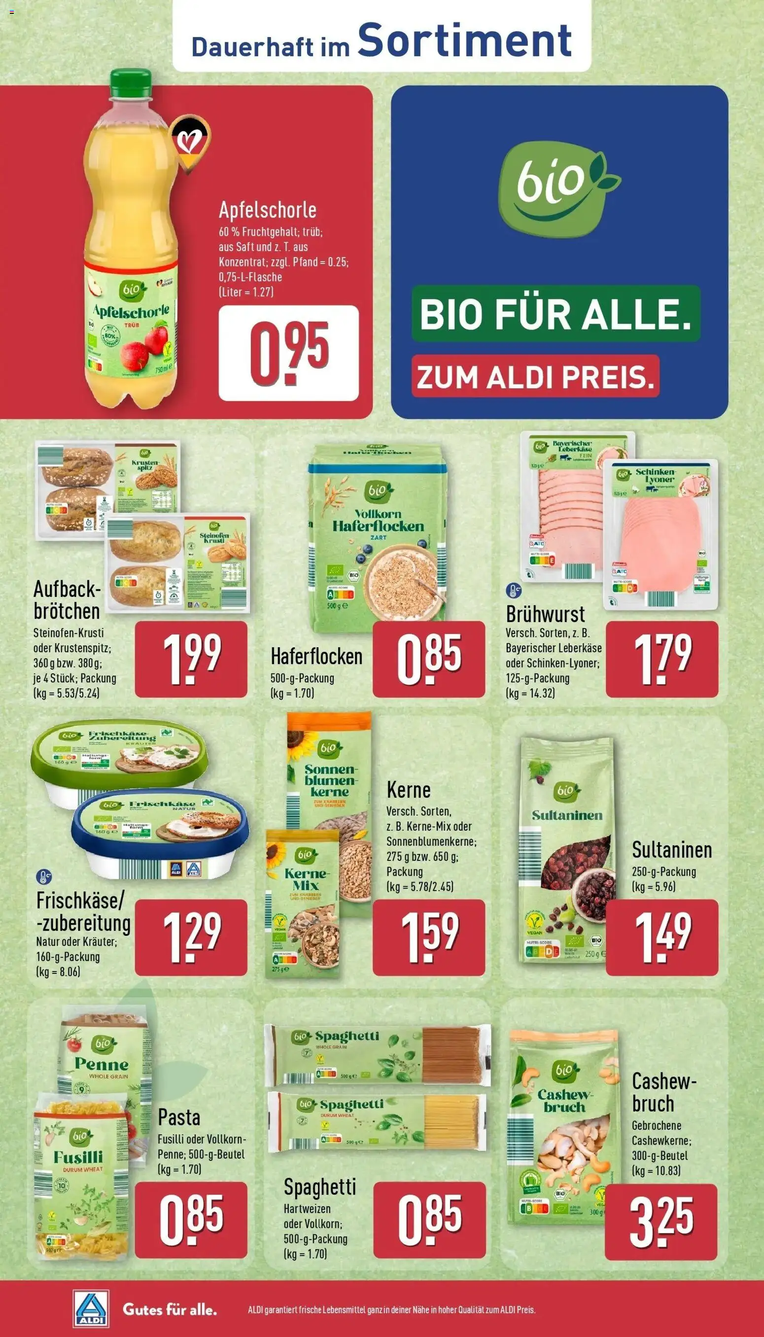 Aldi Aktueller Prospekt (ab 15.09.2026) » Angebote Online | Seite: 12 | Produkte: Cashew, Pasta, Schinken, Frischkase