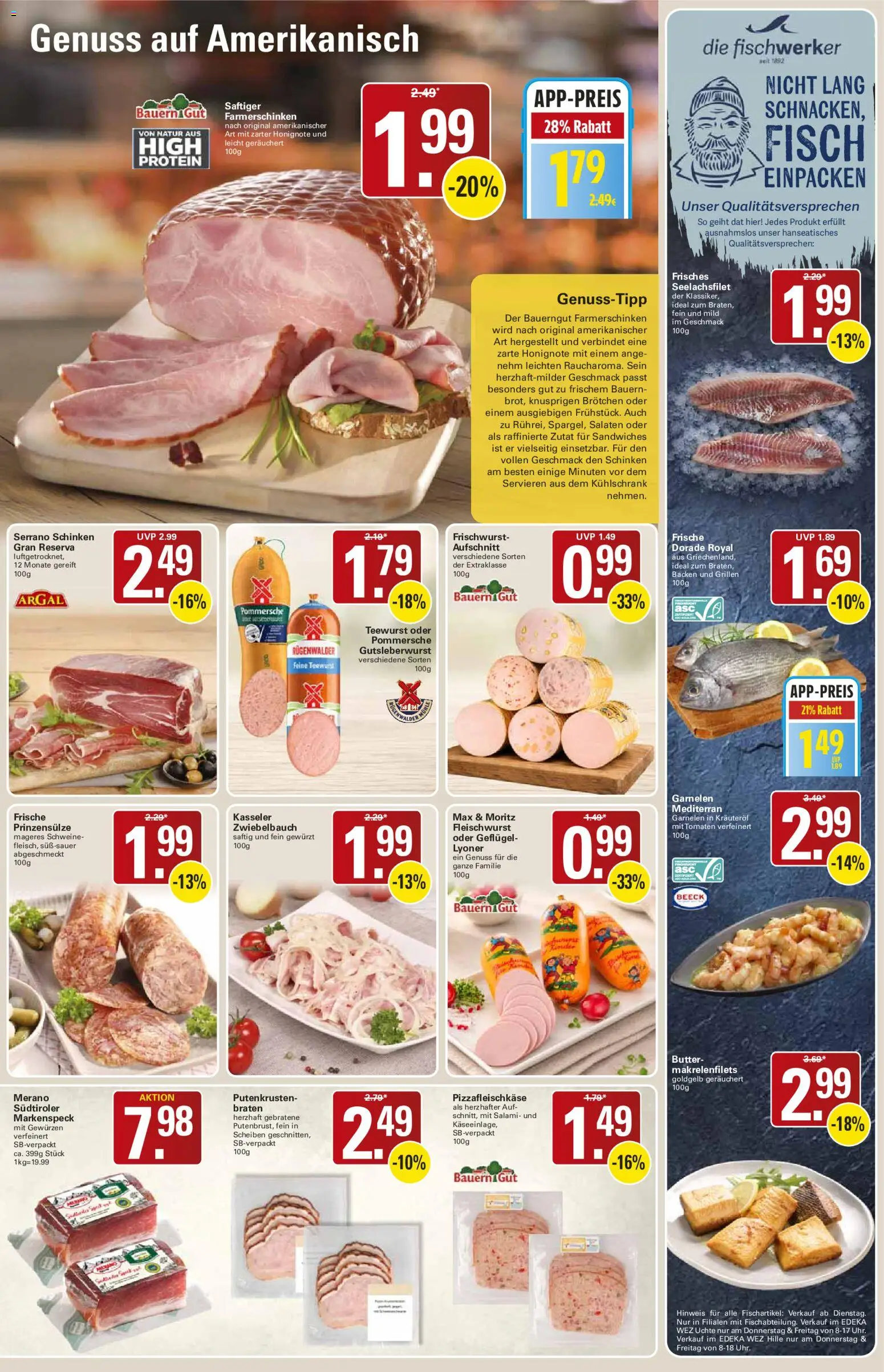WEZ Prospekt – gültig ab 03.08.2026 | Seite: 5 | Produkte: Mühle, Butter, Garnelen, Schinken