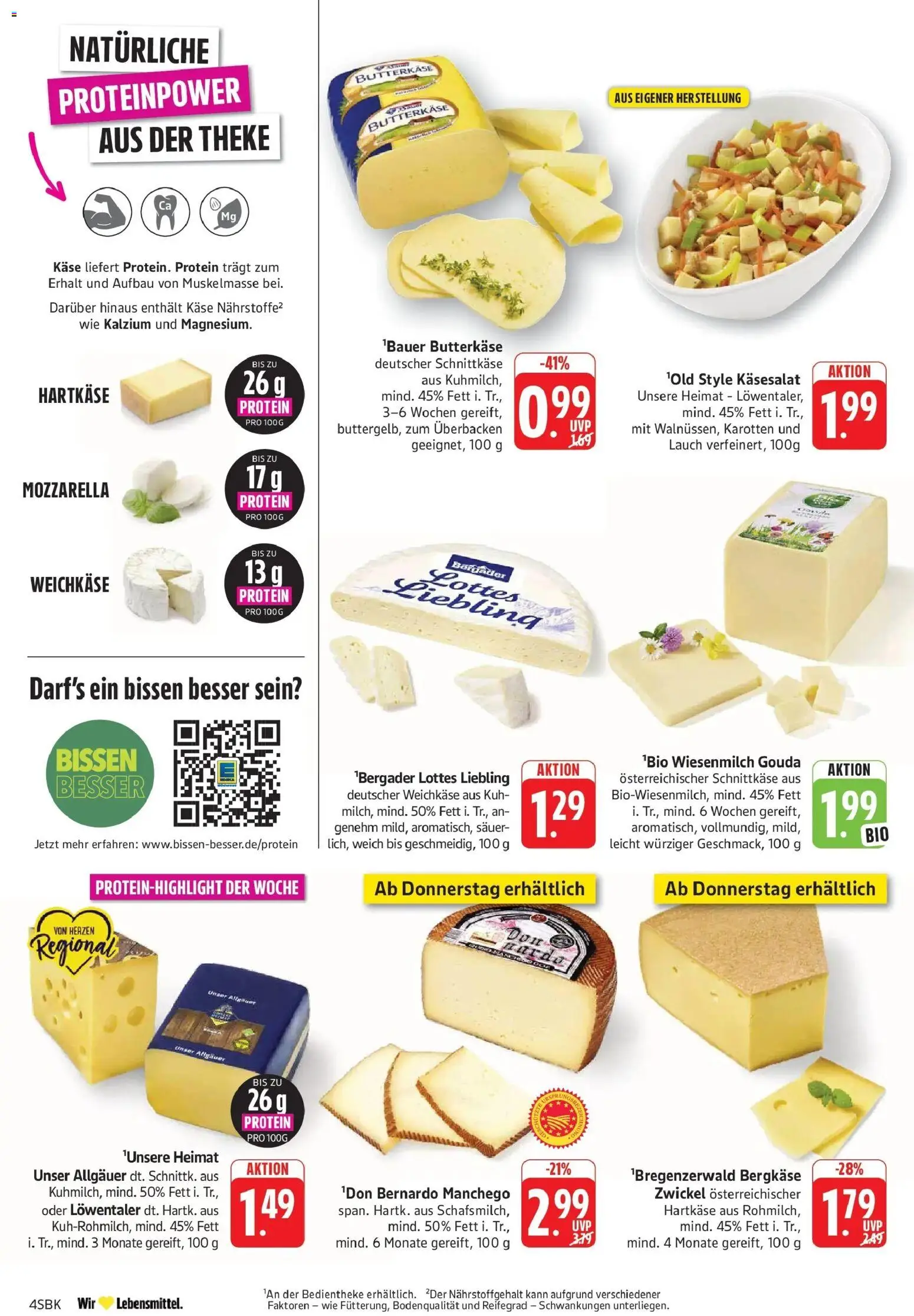 E center Prospekt Bruchsal (ab 24.08.2026) zum Blättern | Seite: 4 | Produkte: Käse, Theke, Gouda, Lauch