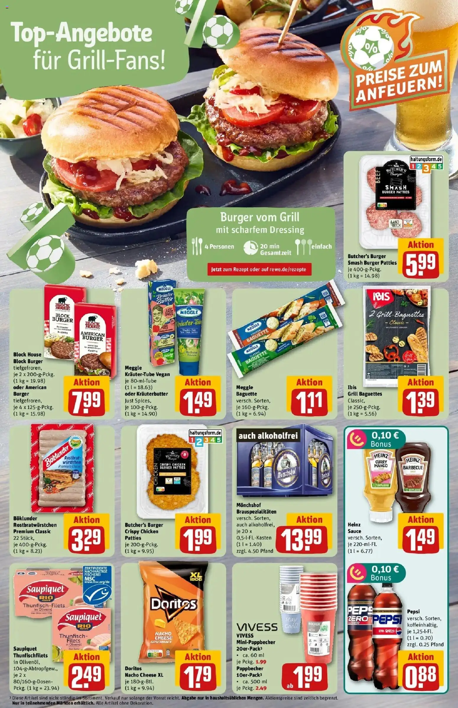 Rewe Prospekt Salzgitter – gültig ab 13.07.2026 | Seite: 15 | Produkte: Thunfisch, Olivenol, Kräuterbutter, Pepsi