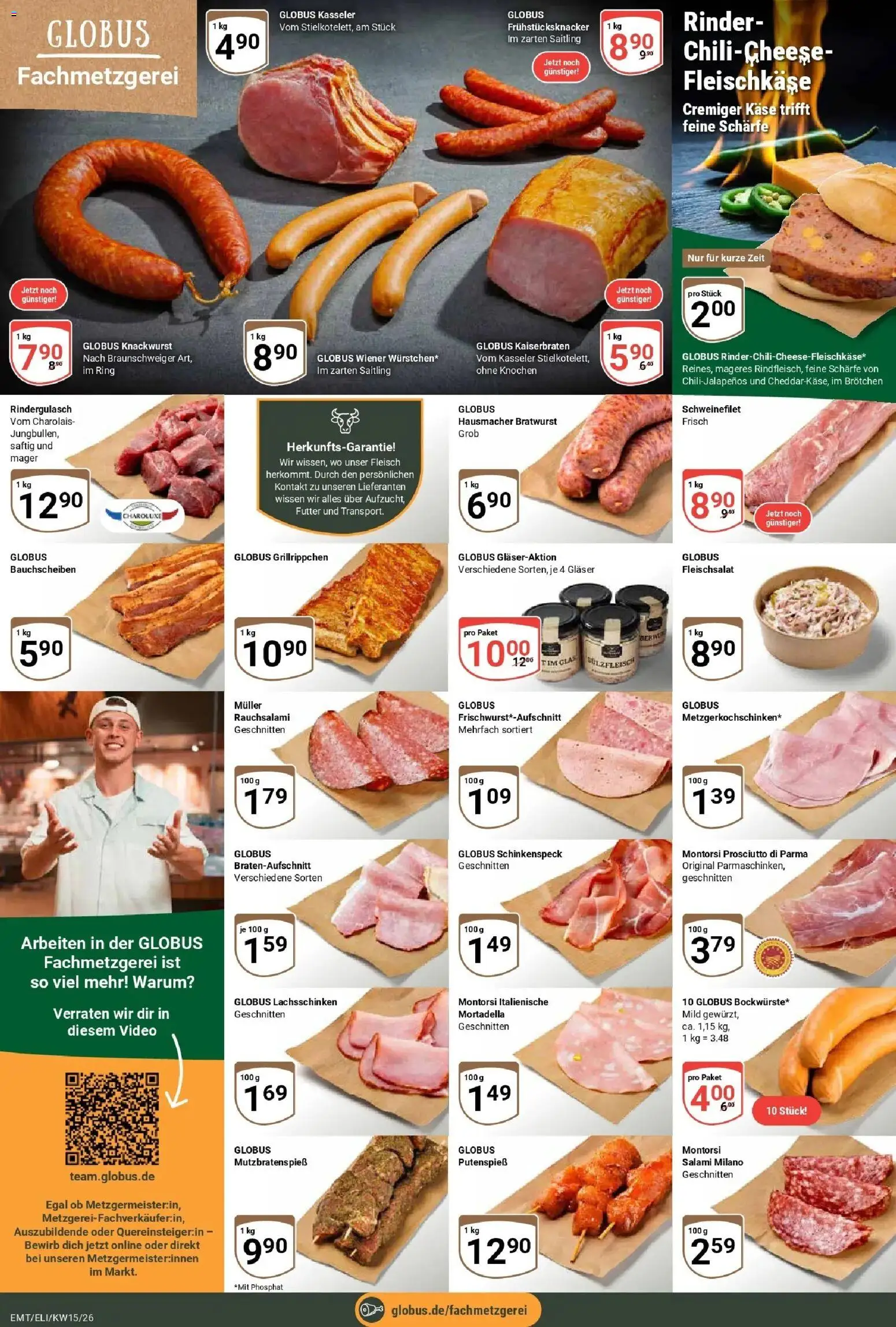 Globus prospekt Erfurt-Linderbach	 – gültig ab 07.04.2026 | Seite: 6 | Produkte: Rindergulasch, Käse, Salami, Fleisch