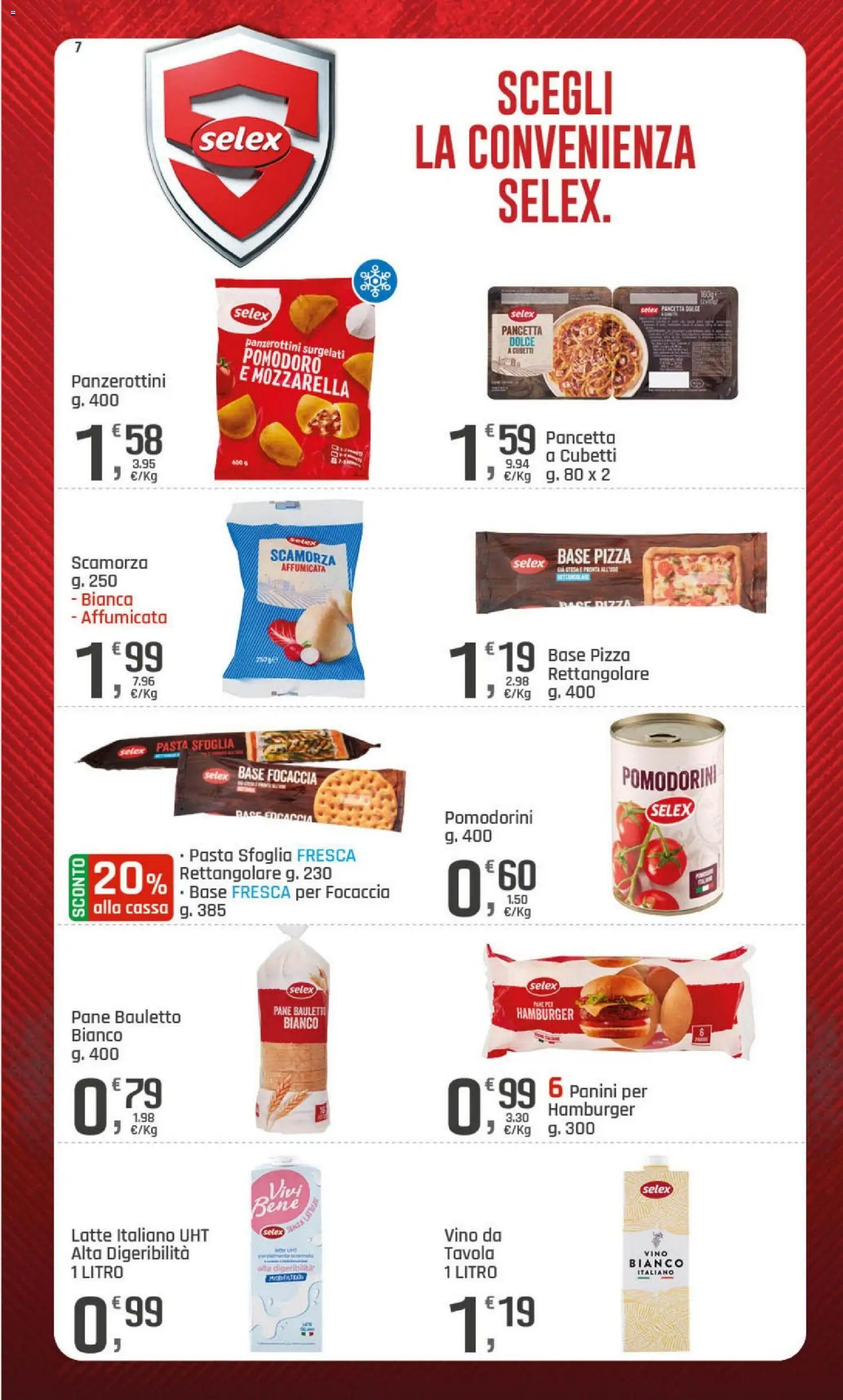 Volantino DOK del 22/09/2026 | Pagina: 7 | Prodotti: Pancetta, Pomodoro, Latte, Pasta