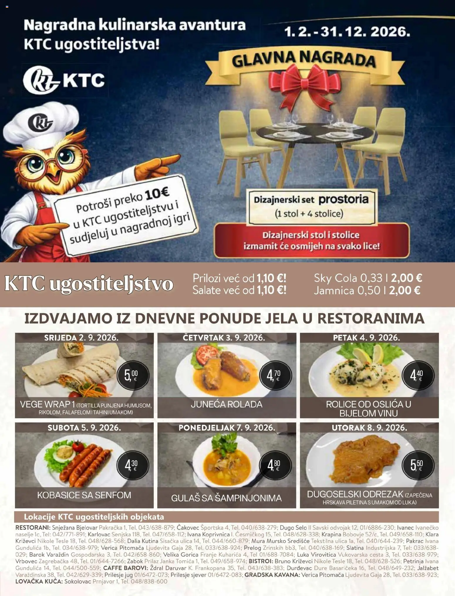 KTC katalog | vrijedi od 02.09.2026 | Stranica: 39 | Proizvodi: Sky Cola, Stol, Piletina, Prilozi