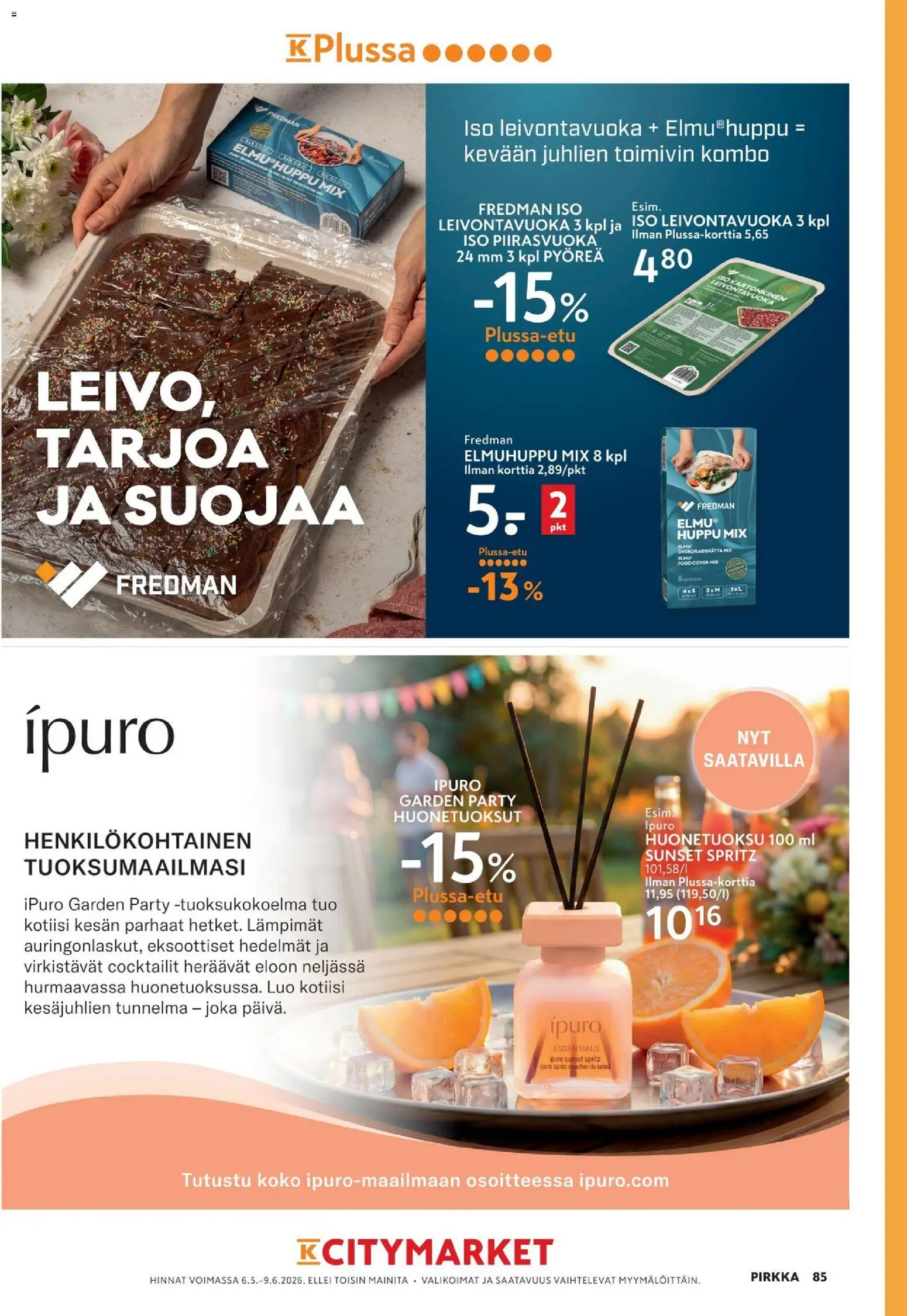 K-Citymarket tarjoukset - Pirkka – voimassa 06.05.2026 alkaen | Sivu: 85