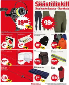 Kärkkäinen-mainoslehti voimassa 23.04.2026 alkaen | Sivu: 16 | Tuotteet: Ilmapatja, Makuualusta, Makuupussi, Huppari