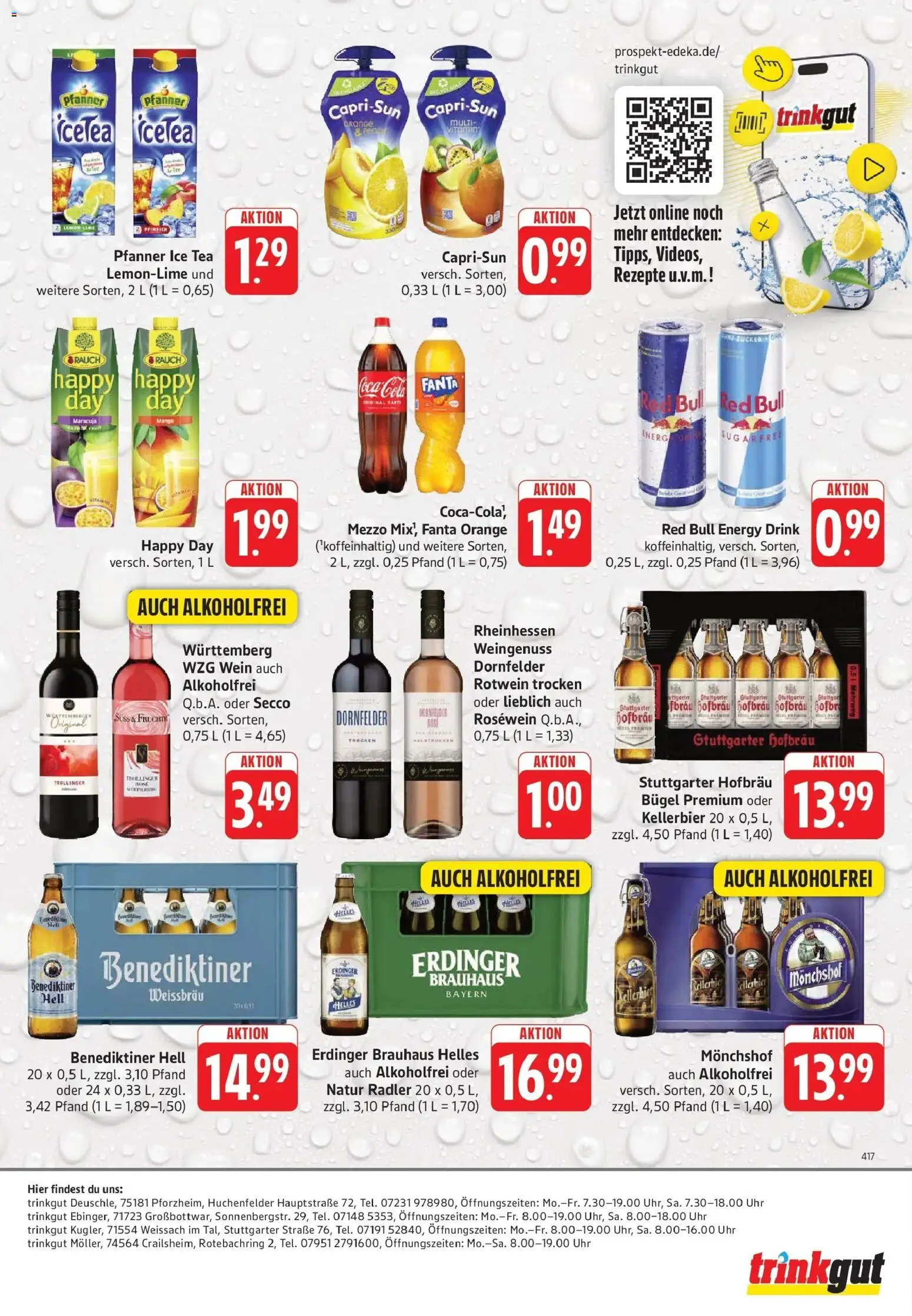 Trinkgut Prospekt Crailsheim (ab 12.10.2026) » Angebote online | Seite: 6 | Produkte: Red bull, Coca cola, Energy, Wein