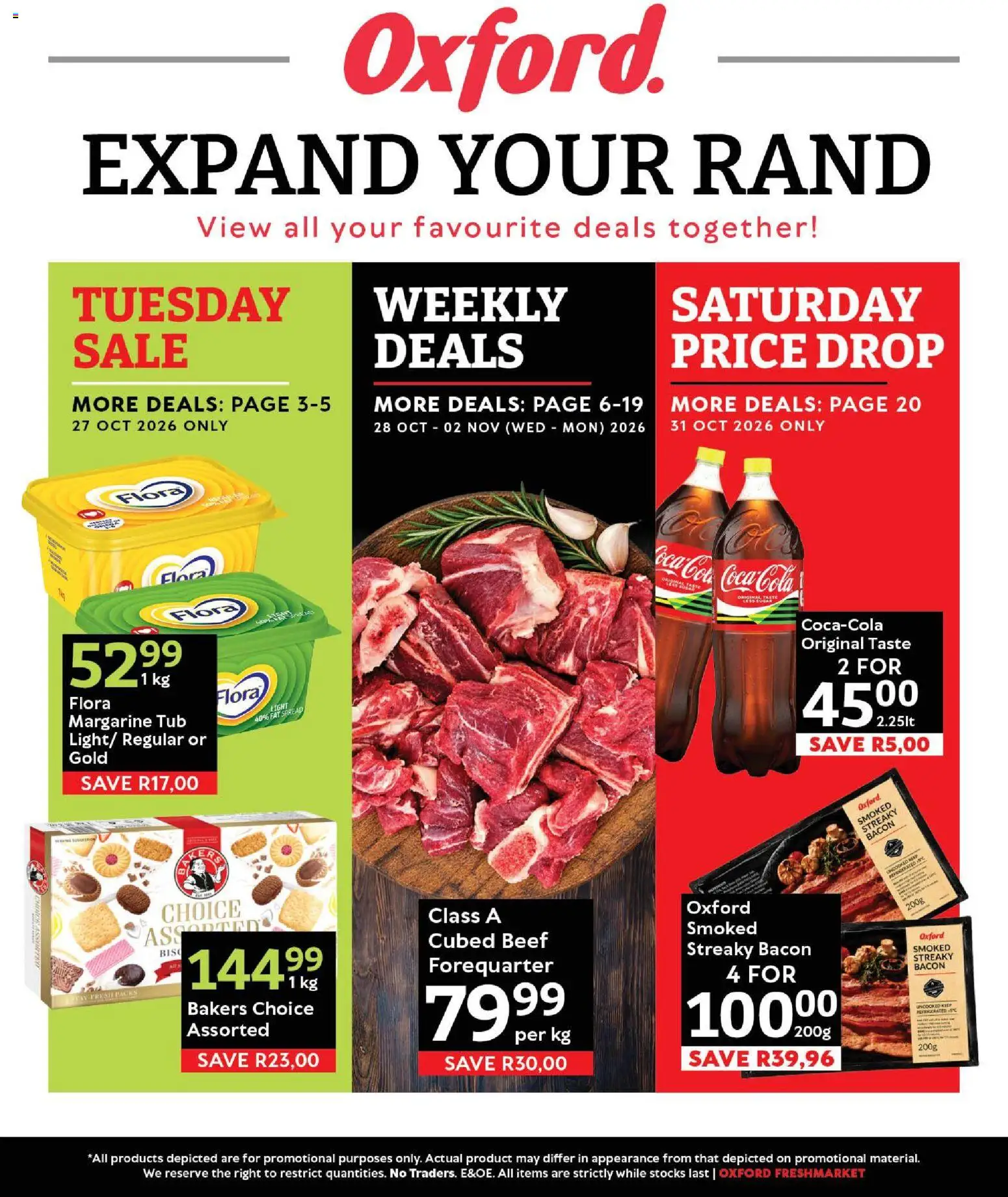 New Oxford Freshmarket catalogue – valid from 28/10/2026 | Page: 1 | Products: Margarine, Beef, Bacon