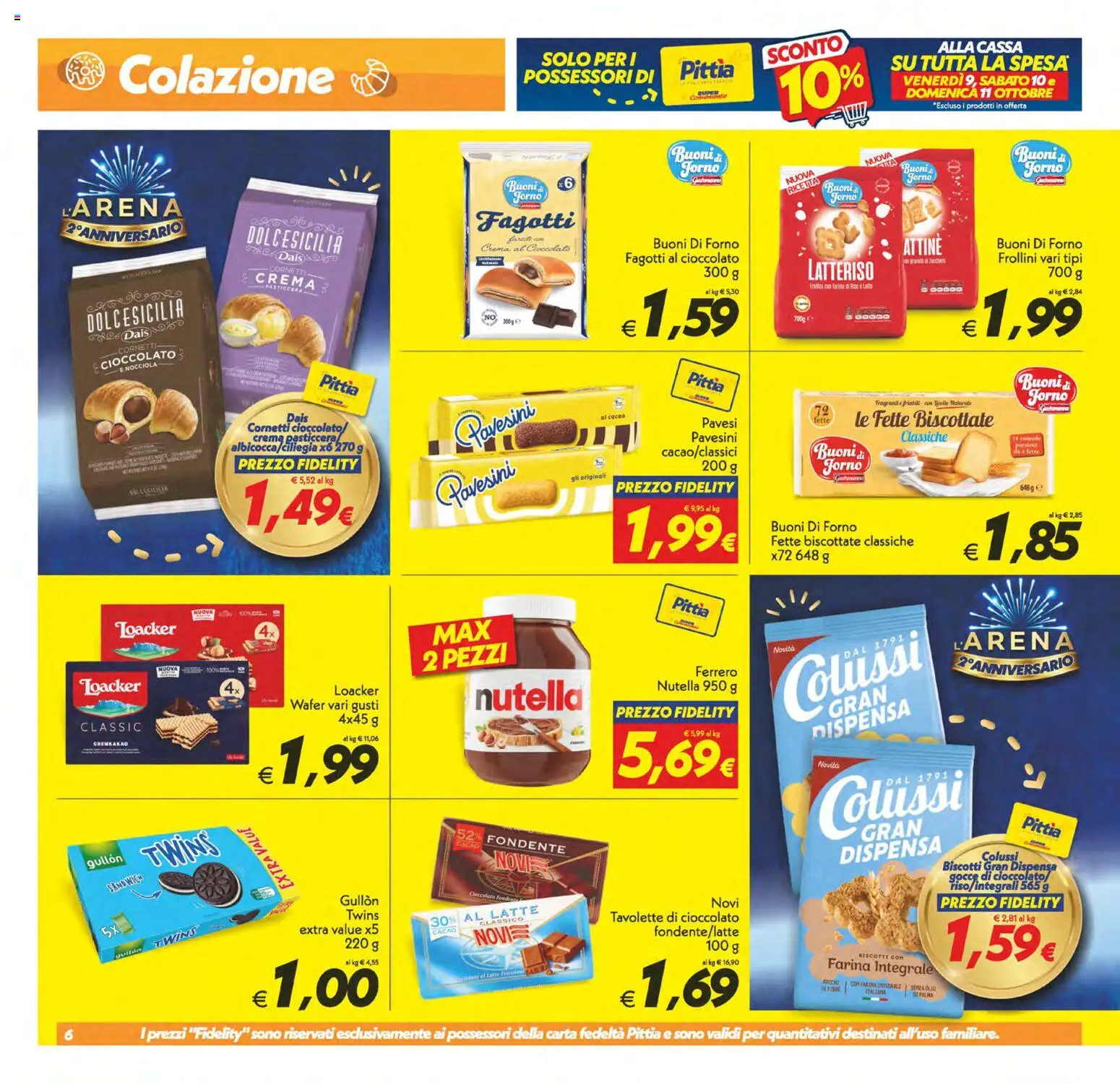 Volantino SuperConveniente del 02/10/2026 | Pagina: 6 | Prodotti: Latte, Olio, Fette biscottate, Frollini