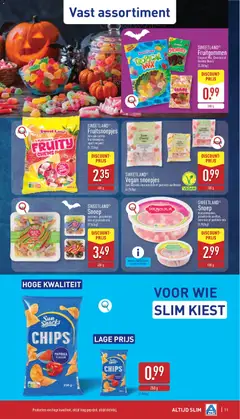 SWEETLAND, Snoep, draculaten, gesuikerde aardbei, zure mix of geolieerde mix - Voorbeeld van een folder van Aldi, geldig van 19/10/2026 | Pagina: 11