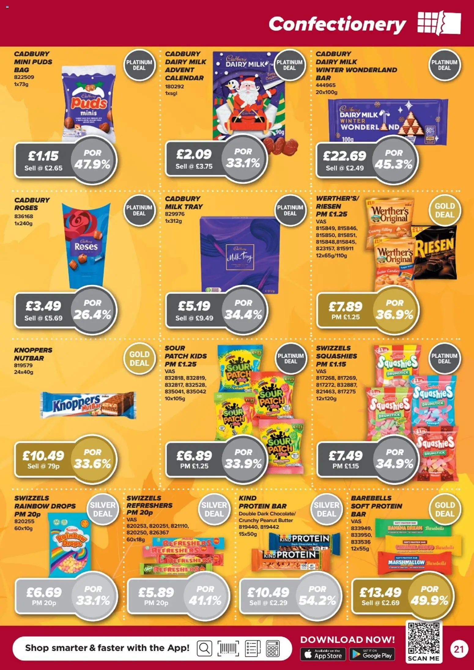 {H1} | Page: 21 | Products: Butter, Candies, Confectionery, Peanut butter