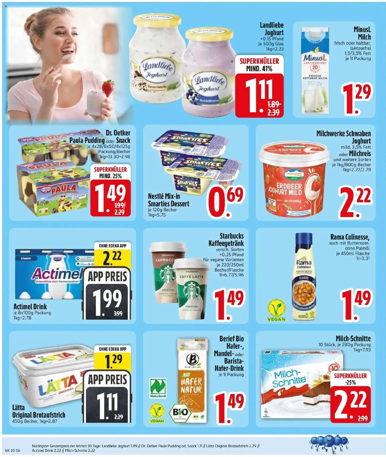 Edeka prospekt Vilgertshofen-Issing	 – gültig ab 10.05.2026 | Seite: 8 | Produkte: Smarties, Starbucks, Landliebe joghurt, Lätta