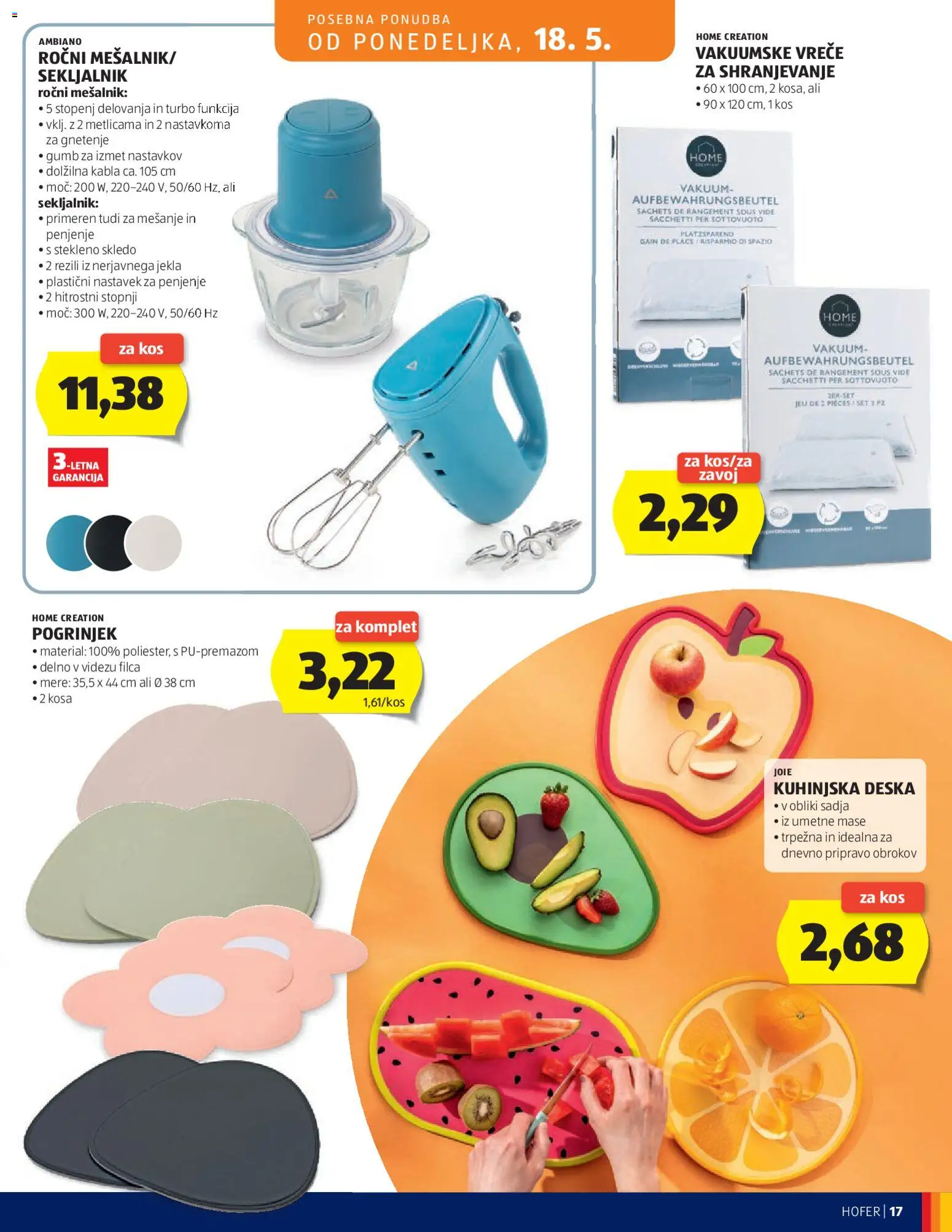 Novi Hofer katalog ponudbe – veljaven od 13.05.2026 | Stran: 17