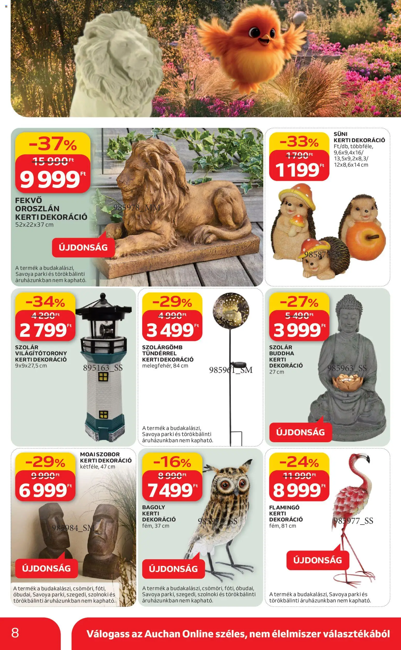 Auchan akciós ujság - amely érvényes a következő dátumtól: 2026.03.05. | Oldal: 8 | Termékek: Dekoráció