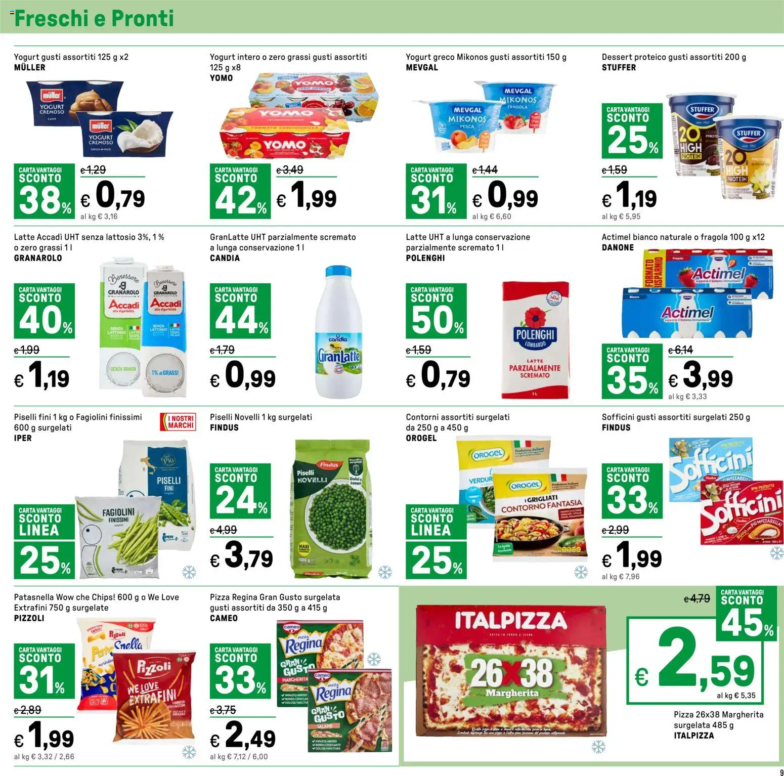 Volantino Iper del 22.05.2026 | Pagina: 9 | Prodotti: Yogurt greco, Salame, Cocco, Fagiolini