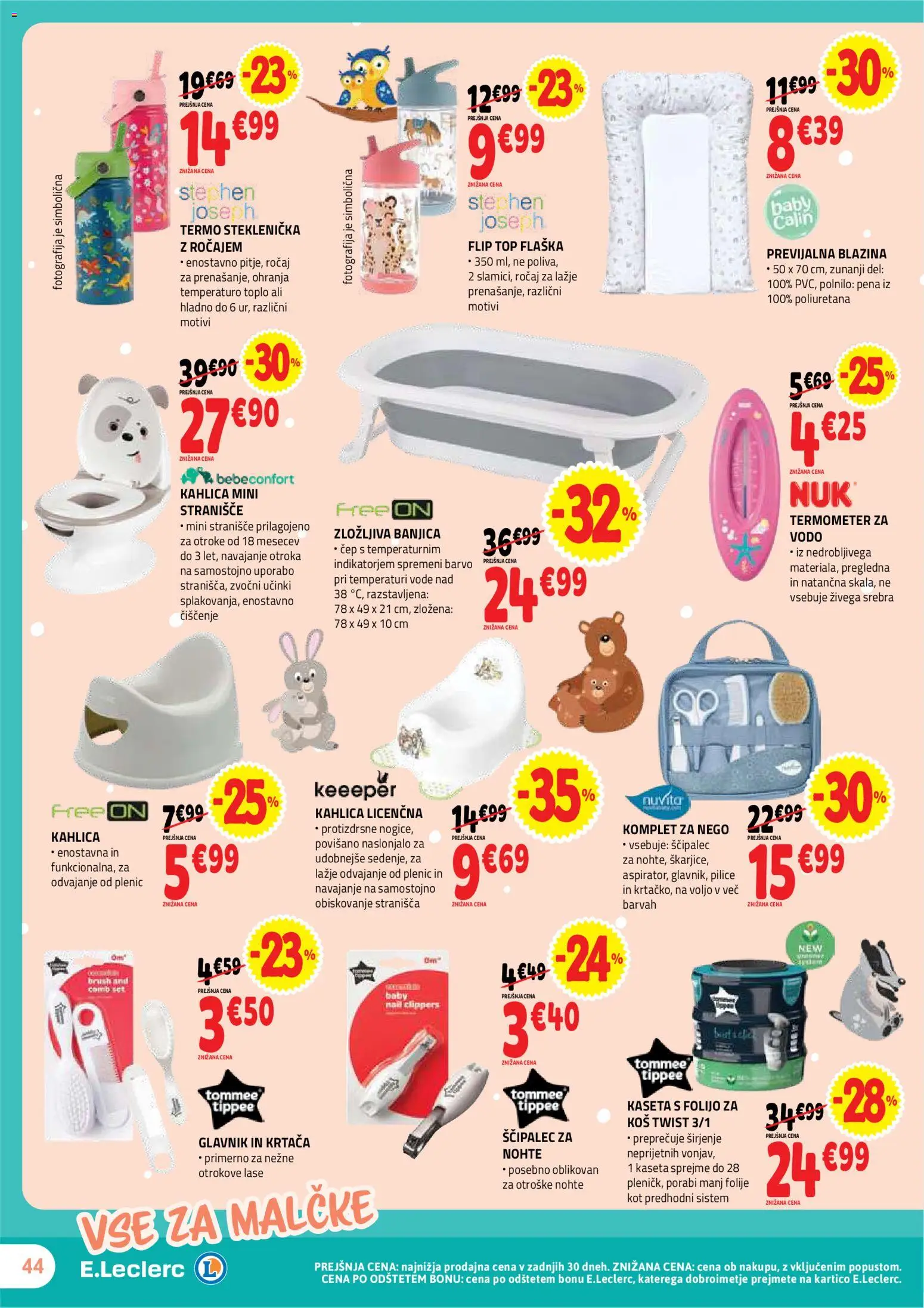 Novi E.leclerc katalog ponudbe – veljaven od 02.09.2026 | Stran: 44 | Izdelki: Termometer, Blazina, Stranisce, Glavnik