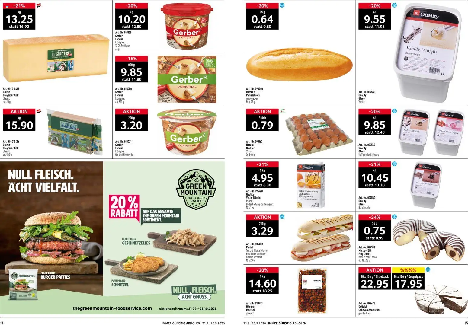 Prodega aktionen – gültig ab 21.09.2026 | Seite: 8 | Produkte: Glace, Eier, Kaffee, Schinken