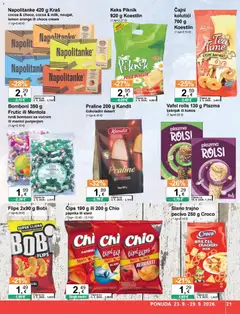 KTC Katalog - Pregled kataloga iz trgovine KTC, vrijedi od 23.09.2026 | Stranica: 21 | Proizvodi: Čajni kolutići, Čips, Pecivo, Bobi