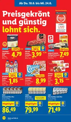 Lidl aktionen ab 18.06.2026 gültig | Seite: 10 | Produkte: Box, Käse, Joghurt