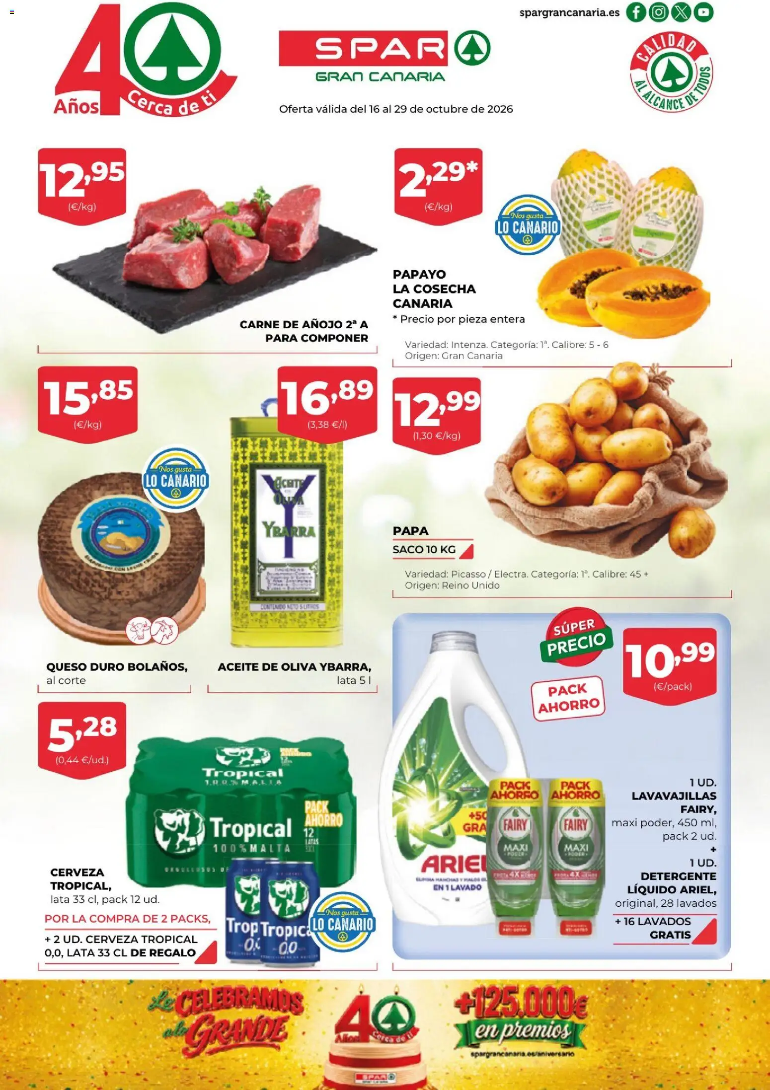 Spar - folleto │ válido desde el 16/10/2026 | Página: 1 | Productos: Queso, Aceite, Cerveza, Aceite de oliva