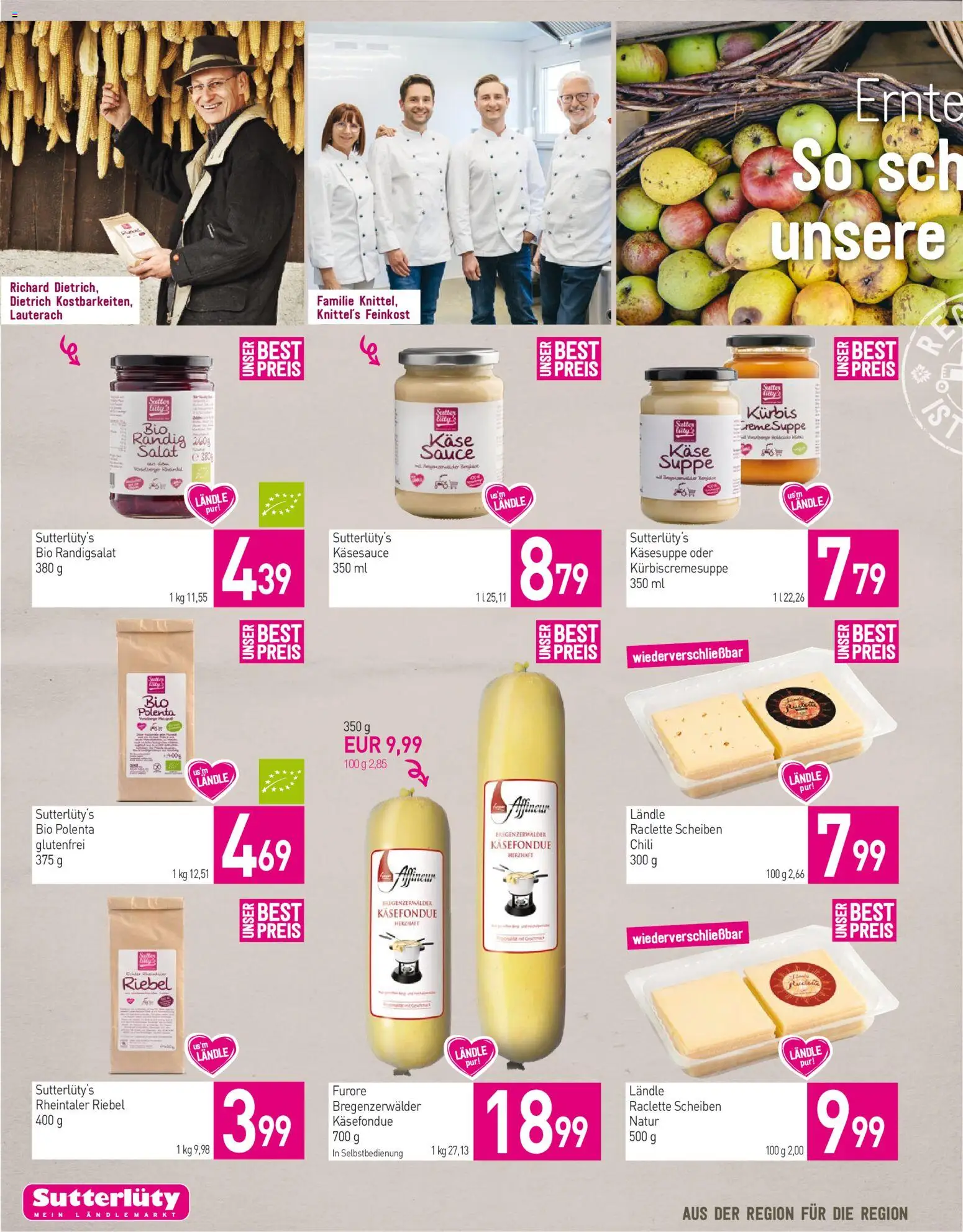 Sutterlüty Unser aktuelles Flugblatt gültig ab 01.10.2026 | Seite: 8 | Produkte: Salat, Chili, Kürbis, Käse