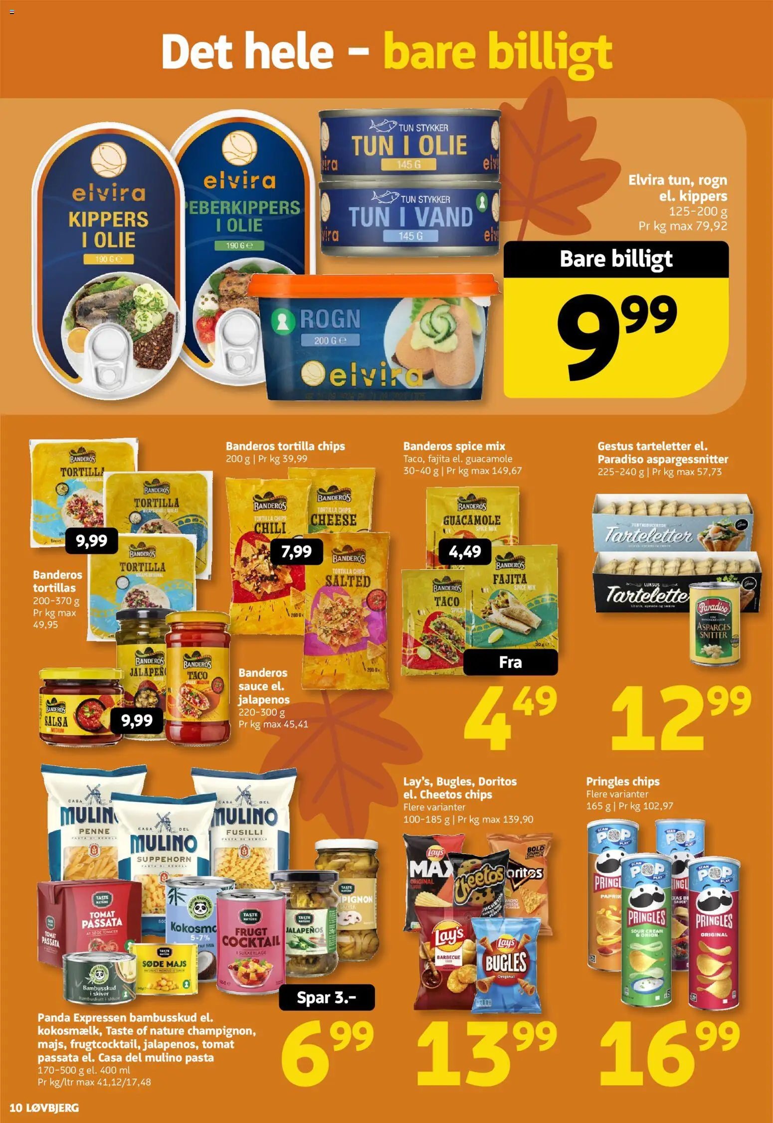 Løvbjerg tilbudsavis – gyldig fra 16/10/2026 | Side: 10 | Produkter: Chili, Chips, Tarteletter, Aspargessnitter