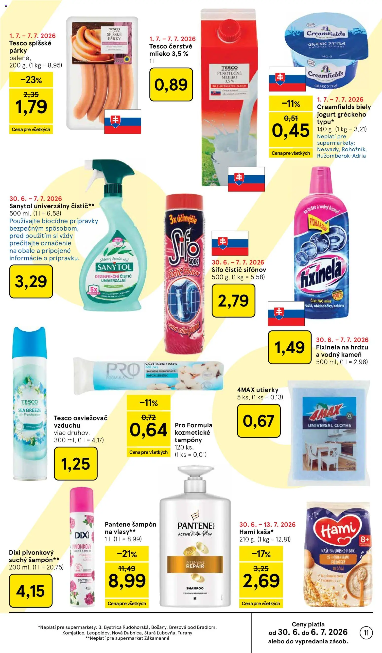 Nové Tesco akcie – leták je platný od 01.07.2026 | Strana: 11