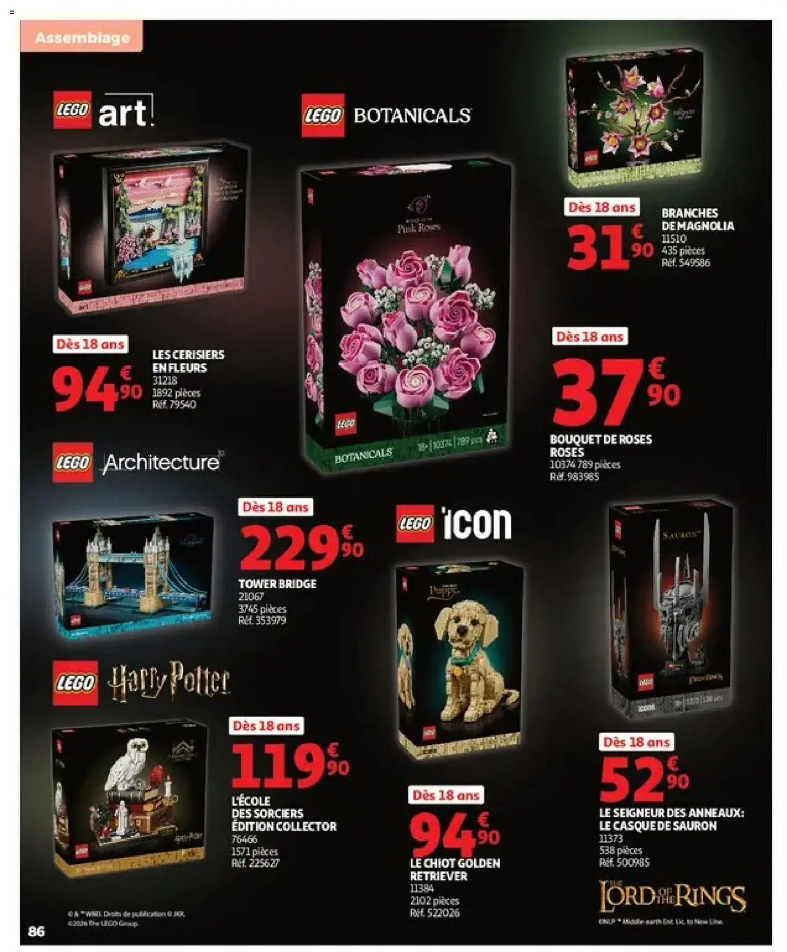 {H1} | Page: 86 | Produits: Légo, Fleurs, Thé, Casque