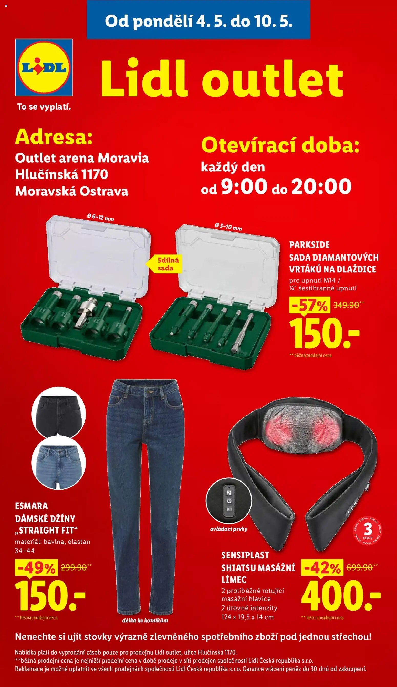Lidl leták - Spotřební zboží od 04.05.2026 | Strana: 7 | Produkty: Masážní límec, Parkside, Džíny, Sensiplast