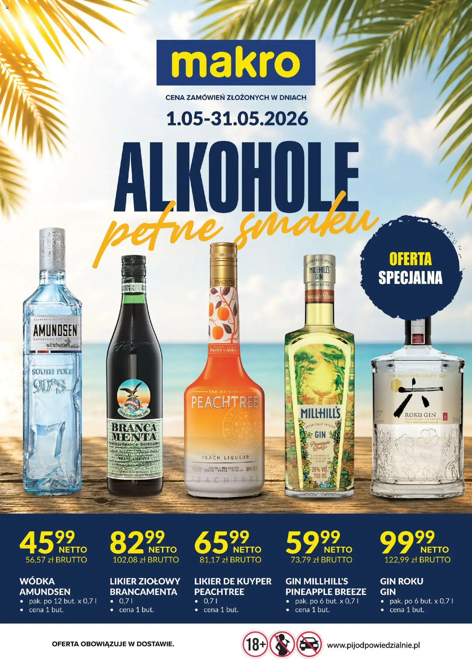 Makro gazetka - Alkohole pełne smaku od 01.05.2026 | Strona: 1 | Produkty: Likier ziołowy, Gin, Wódka