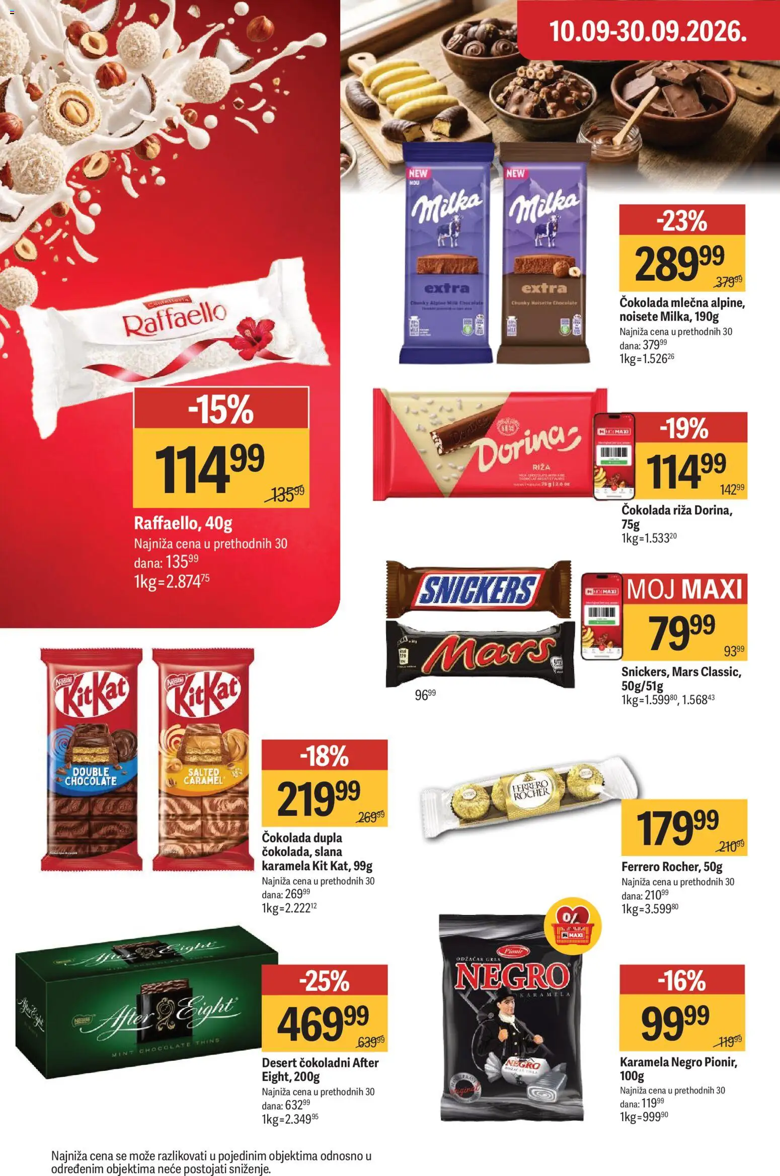 Maxi katalog - važi od 10.09.2026 | Strana: 39 | Proizvode: Snickers, Milka, Čokolada, Ferrero
