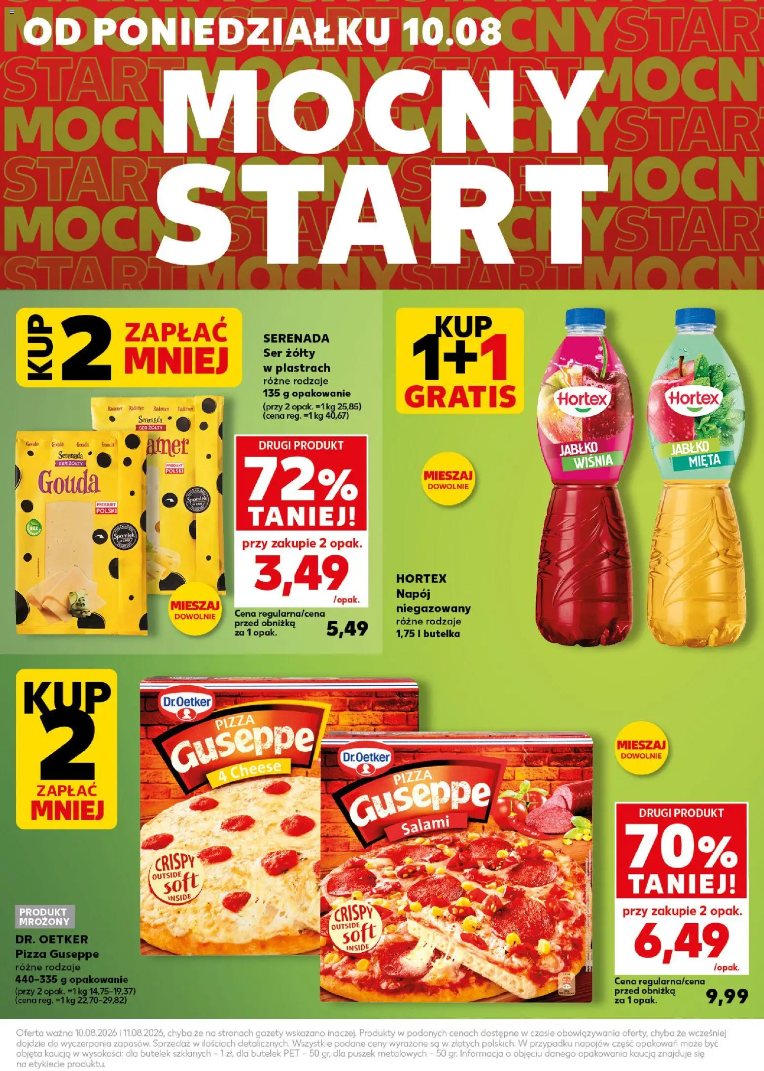Kaufland Polsko leták - Mocny start od 10.08.2026 | Strana: 5 | Produkty: Gouda, Pizza