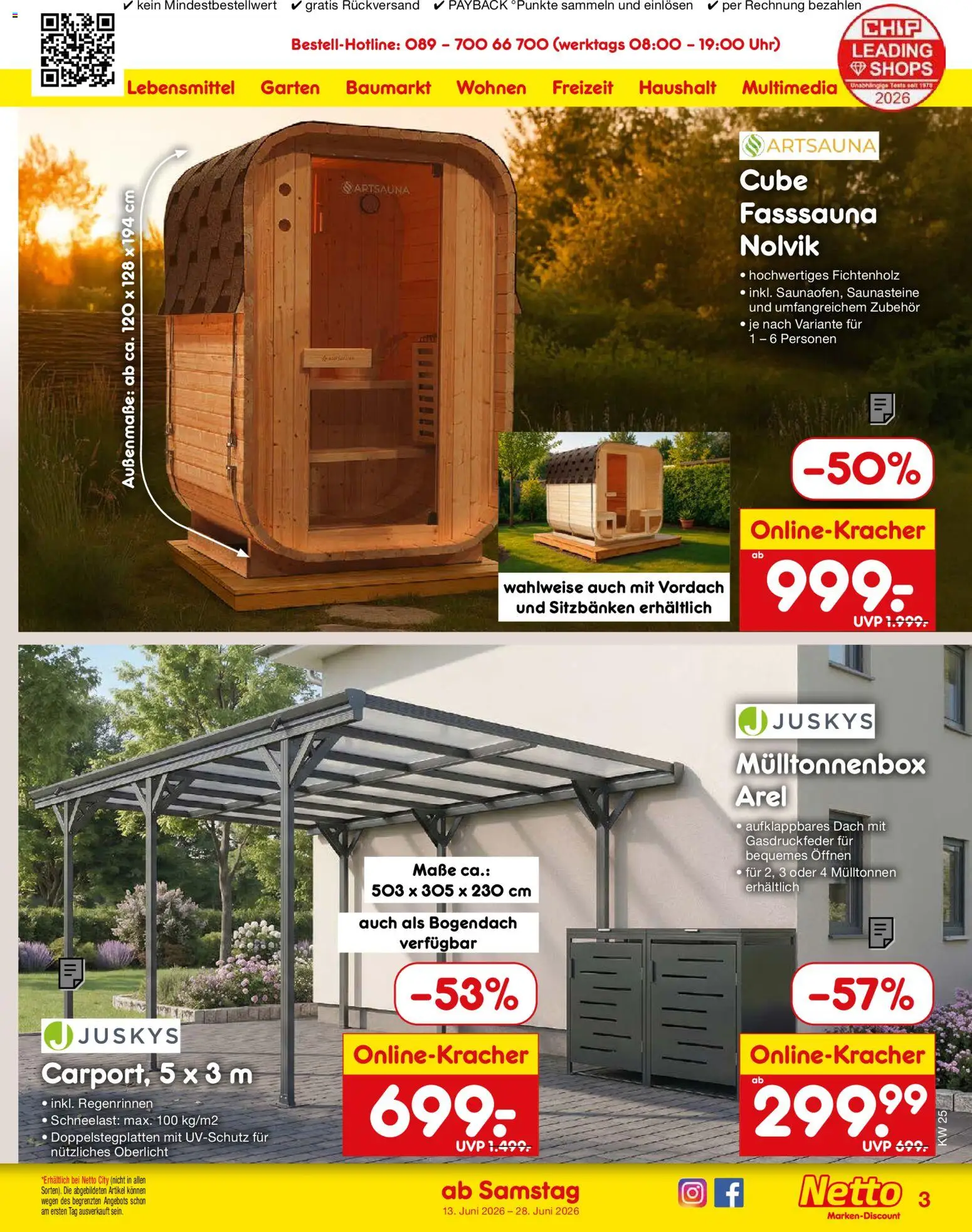 Netto Marken-Discount Online-Sonderangebote – gültig ab 13.06.2026 | Seite: 3 | Produkte: Uhr